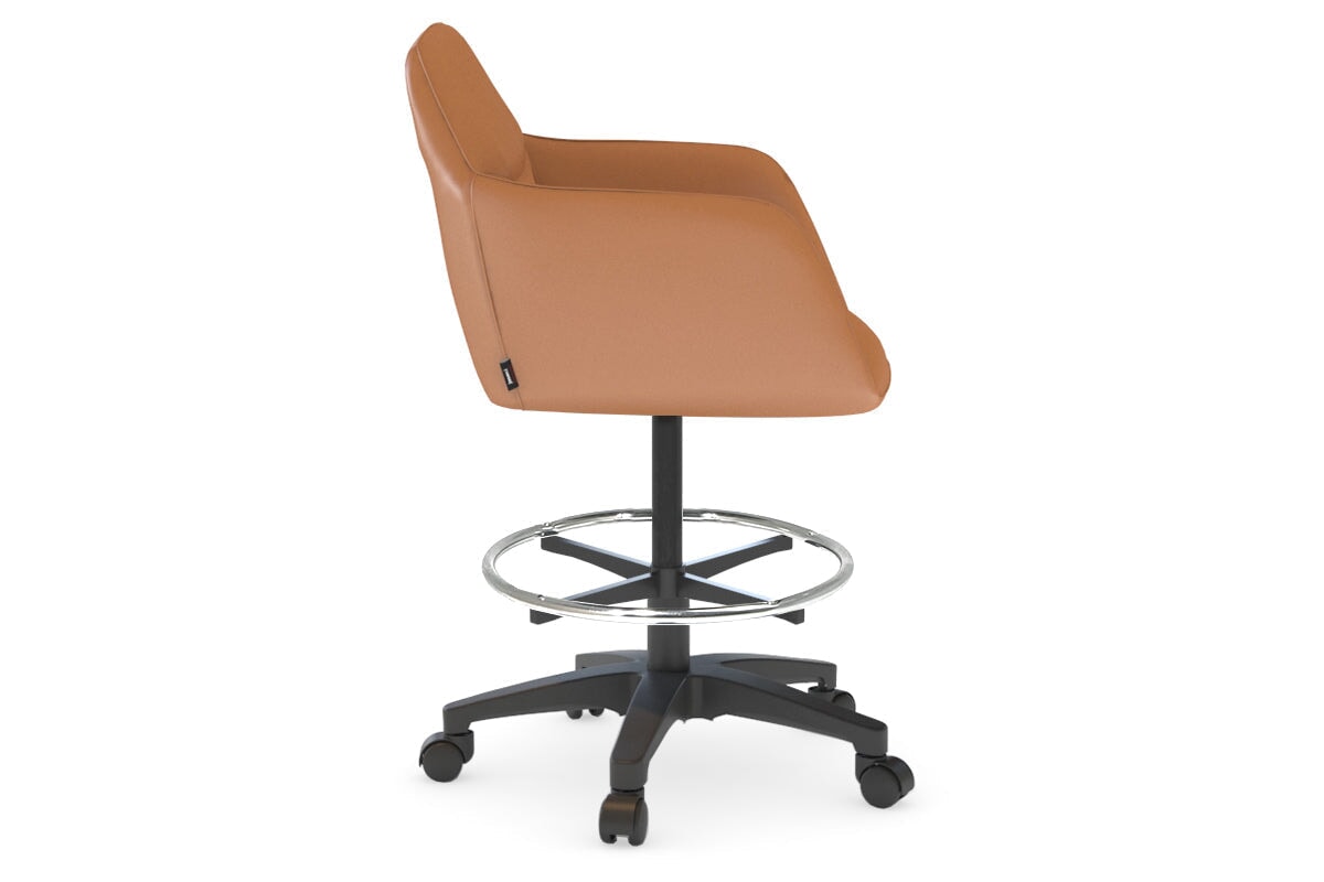 Mcduck Ergonomic Drafting Office Chair with Swivel and Tilt Function - Adjustable Stool for Architects, Artists & Home Office Workspaces