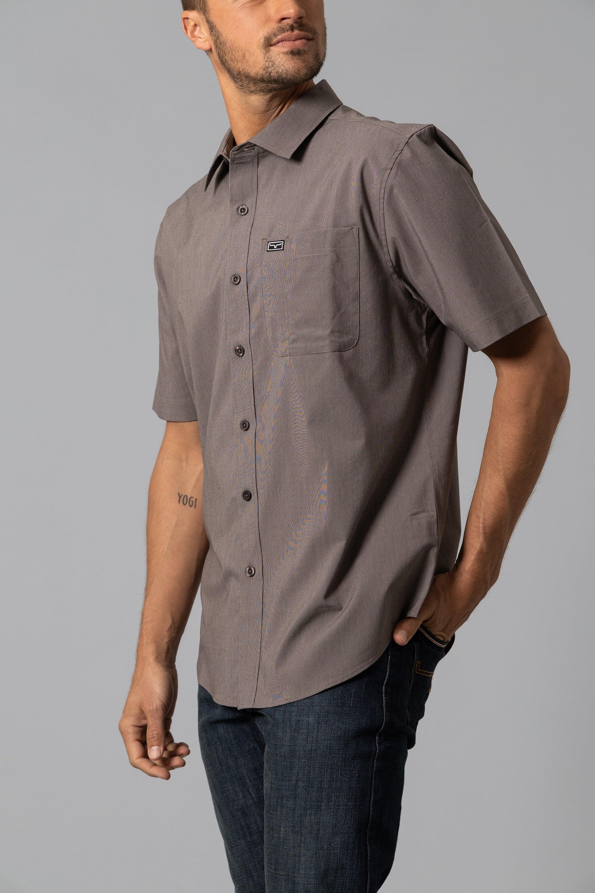 Linville Men's Short Sleeve Dress Shirt - Casual Business Office Wear - Perfect for Work, Weddings & Summer Outings