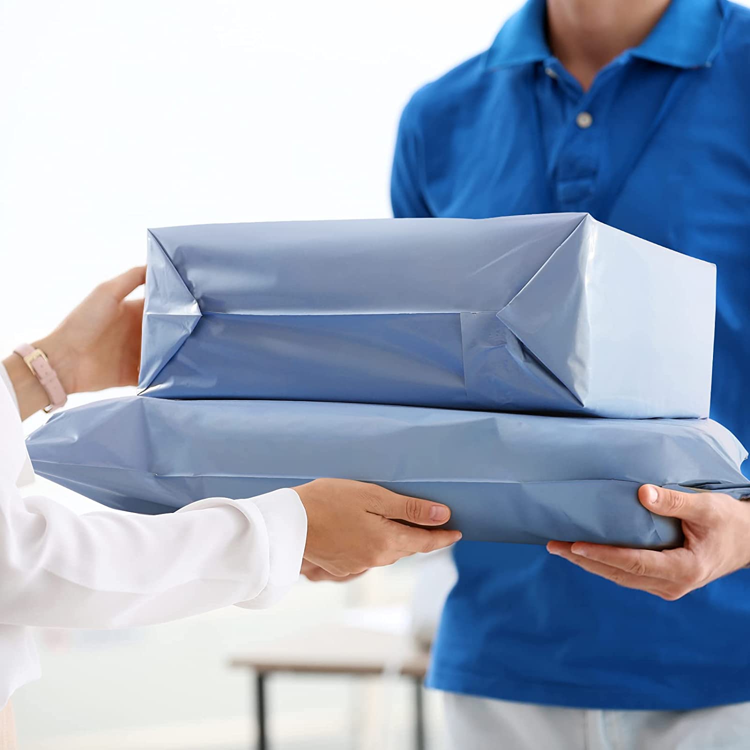 14.5x19 Inch Haze Blue Poly Mailer Envelope Shipping Bags - Waterproof, Lightweight & Durable Mailing Pouches for Ecommerce, Clothing, Jewelry & Small Items - Perfect for Online Sellers & Small Businesses