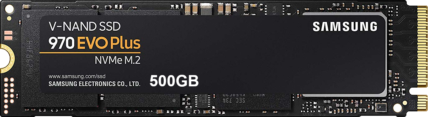 500GB Samsung 970 EVO Plus M.2 PCIe NVMe Internal SSD - High Speed Storage for Gaming, Video Editing & PC Upgrades - SKU 20026SGR