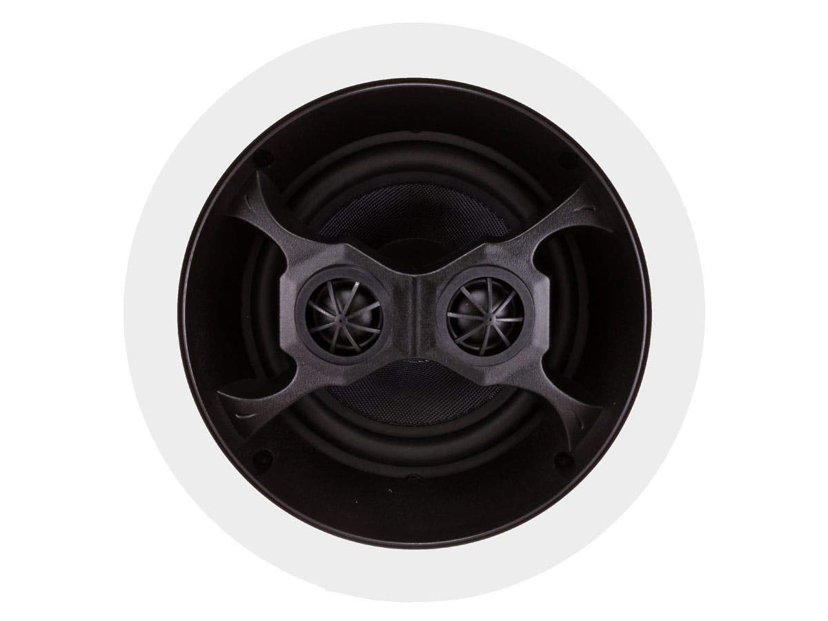 Monoprice Aria Series 6.5 Inch 2-Way In-Ceiling Speakers with Dual Input Stereo & Glass Composite Woofer (Pair) - Perfect for Home Theater, Background Music & Multi-Room Audio Systems