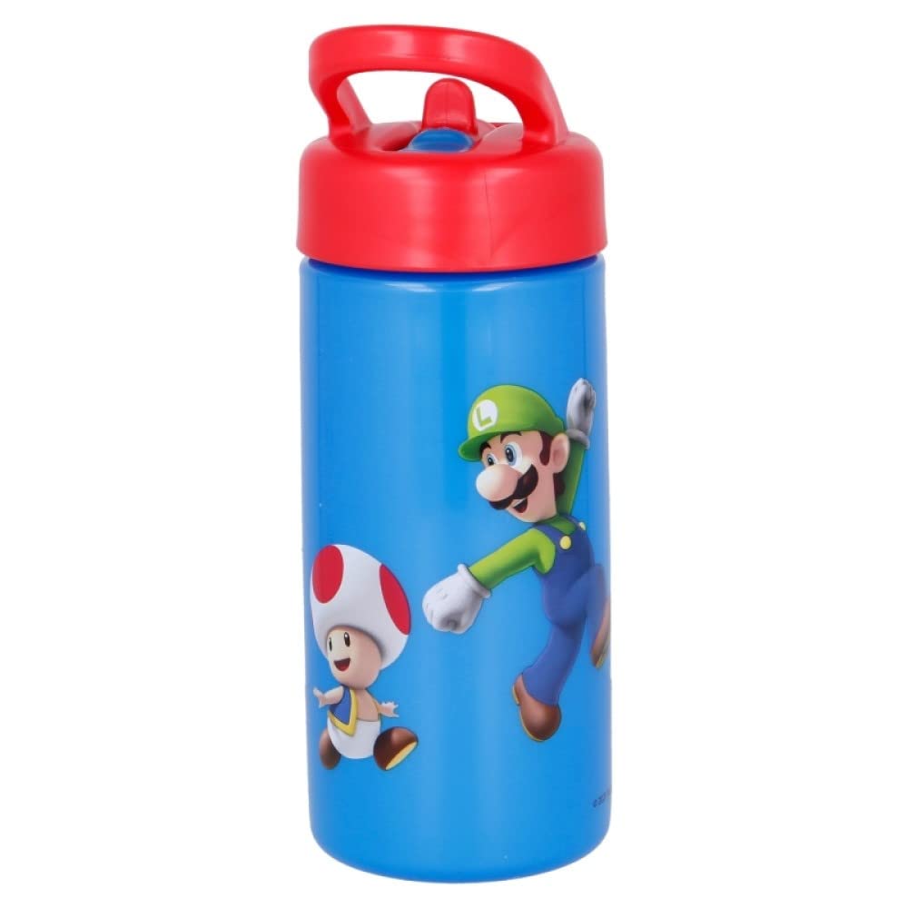 OM SUPPLIES Super Reusable Sipper Water Bottle with Built-in Handle - 410ml Leak-Proof BPA-Free Kids Drink Bottle for School, Lunch, Sports & Outdoor Activities