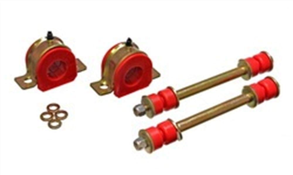 Energy Suspension 30mm Greaseable Sway Bar Bushing Set with Frame Bushings & End Links - Red - Improve Handling & Reduce Noise for Cars, Trucks & SUVs