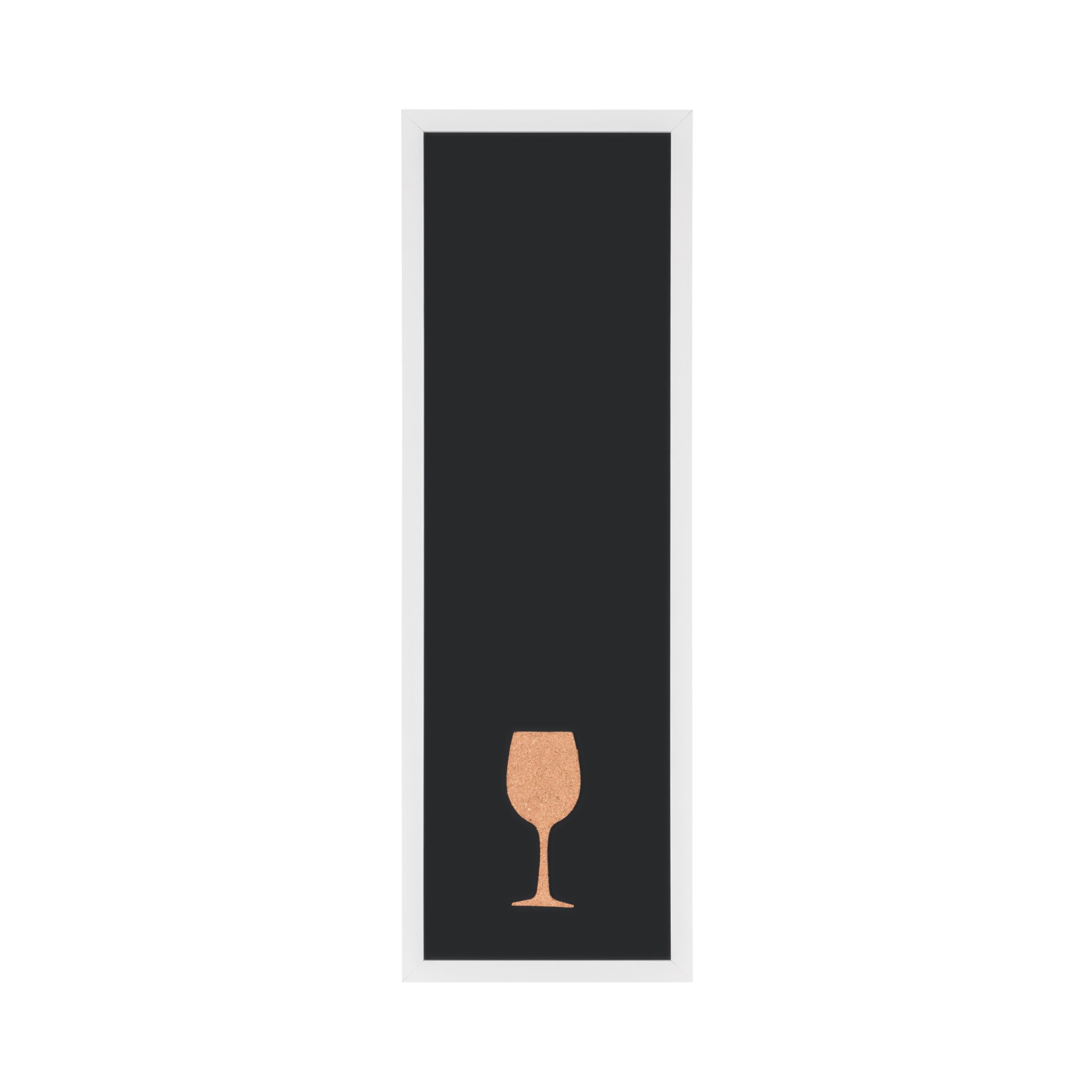 Black Chalkboard with Memo Board - 2CHALK Vino White Frame - Perfect for Kitchen, Office, and Home Organization