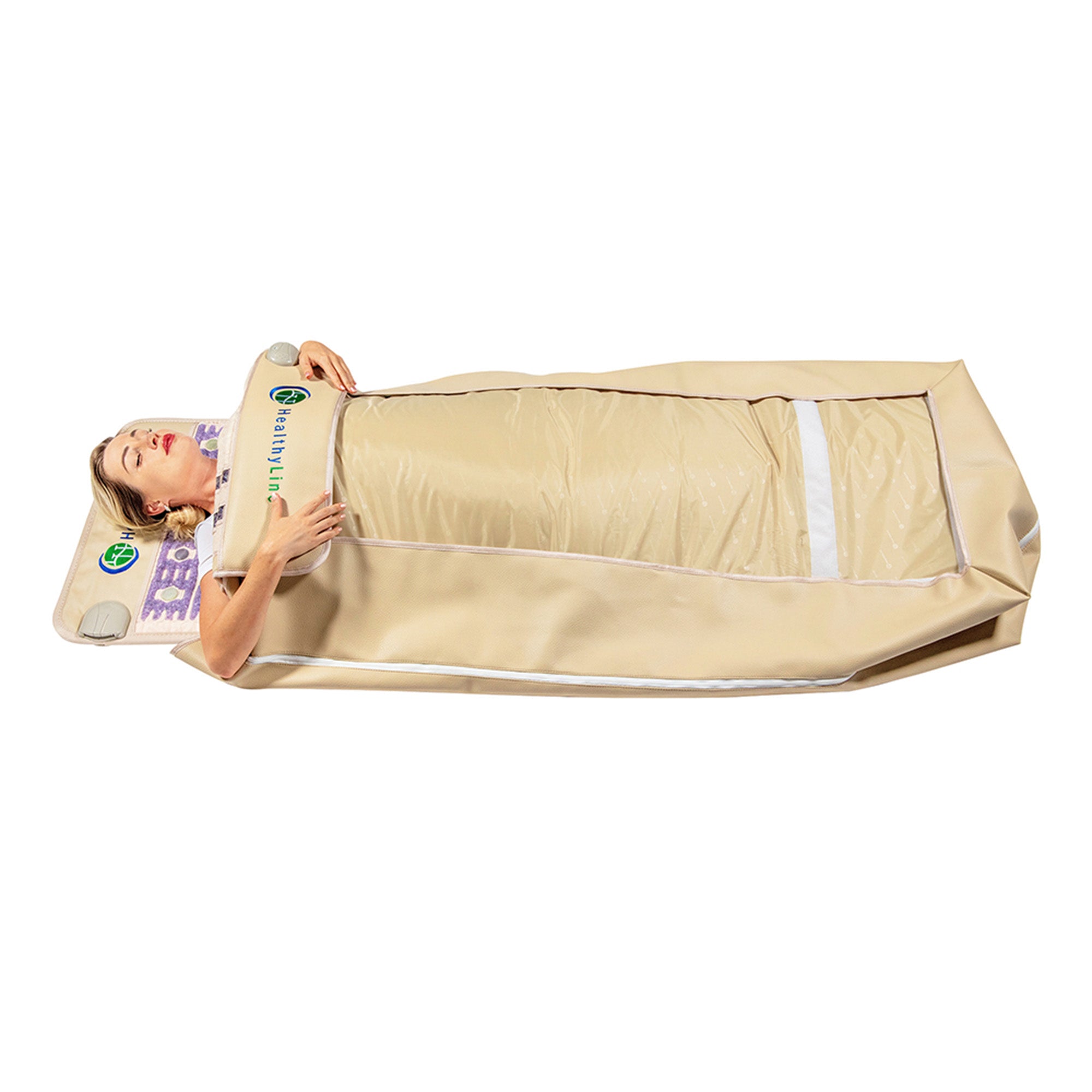 HealthyLine 360 Wrap Set TAJ & SOFT Full 7224 Photon PEMF InfraMat Pro - Far Infrared Therapy Mat for Pain Relief & Relaxation - Perfect for Home Spa, Muscle Recovery & Wellness Routine