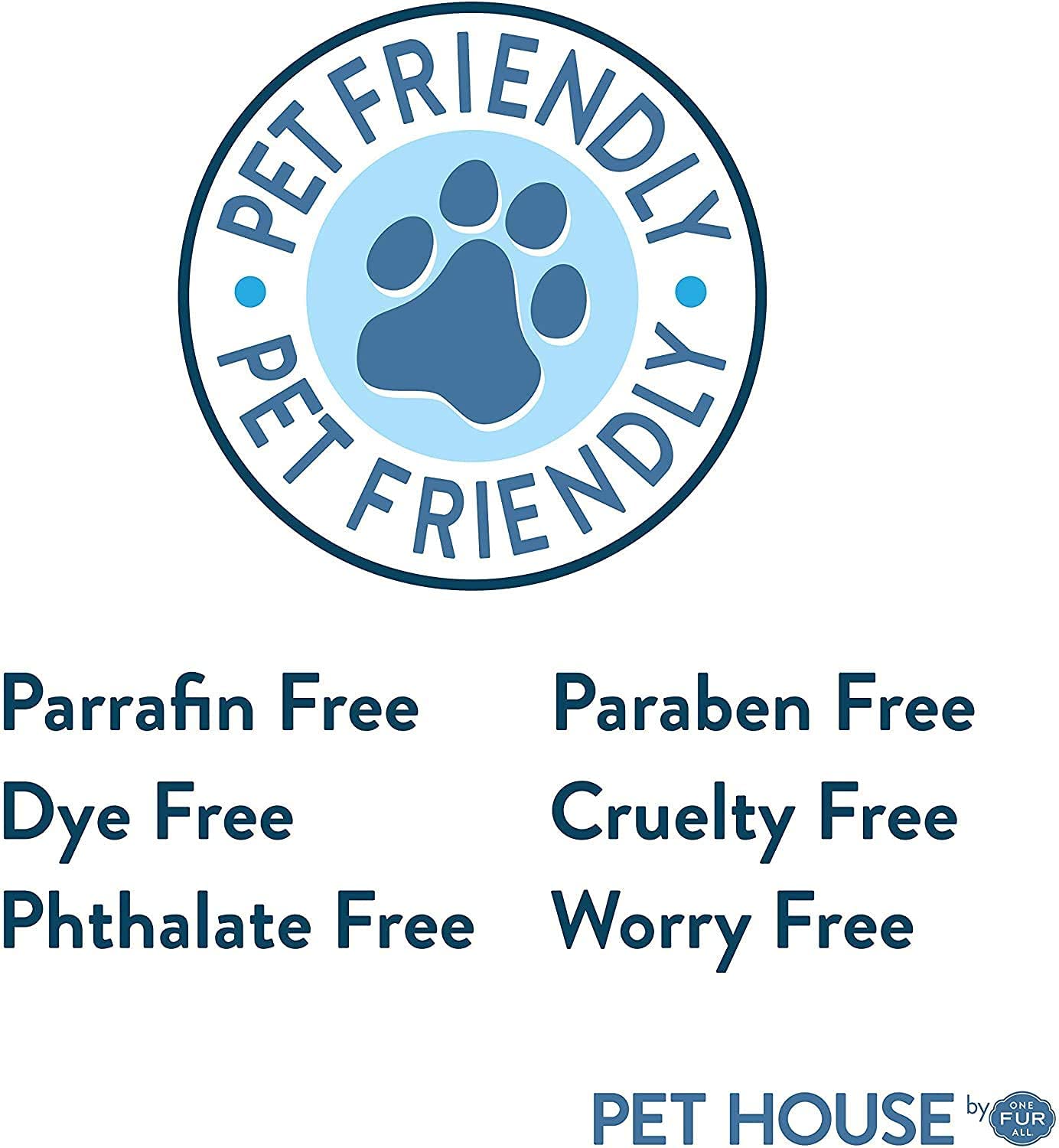 One Fur All Pet House Candle 2 Pack - Plant-Based Soy Wax, Clean Burning Scented Candles for Home & Car - Long Lasting Pet Odor Eliminator in Caramel Latte Fragrance - Perfect for Living Rooms, Bedrooms & Pet Areas