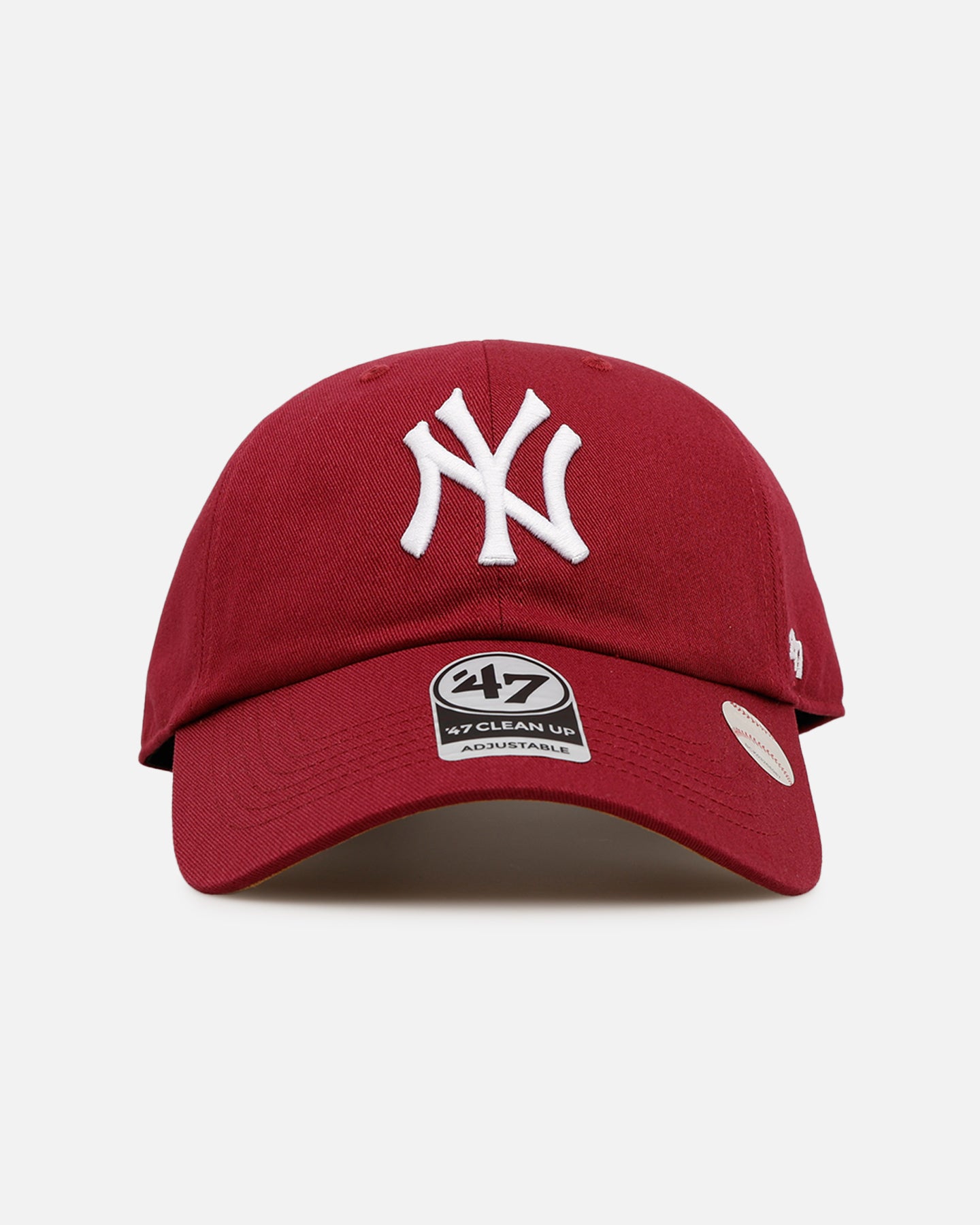 New York Yankees 'Yankees Color Wheel' Suede Undervisor 47 Clean Up Strapback Hat - Cardinal Red Adjustable Baseball Cap for Men, Women - Perfect for Games, Casual Wear & Yankees Fan Collection