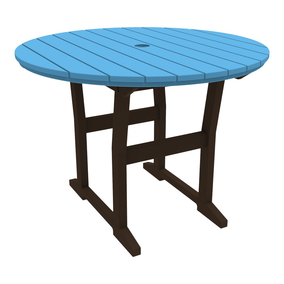 Coastline Cafe Round Dining Table - 36 Inch Modern Kitchen Table for Small Spaces, Breakfast Nook & Apartment - Perfect for Coffee Shops, Restaurants & Home Decor