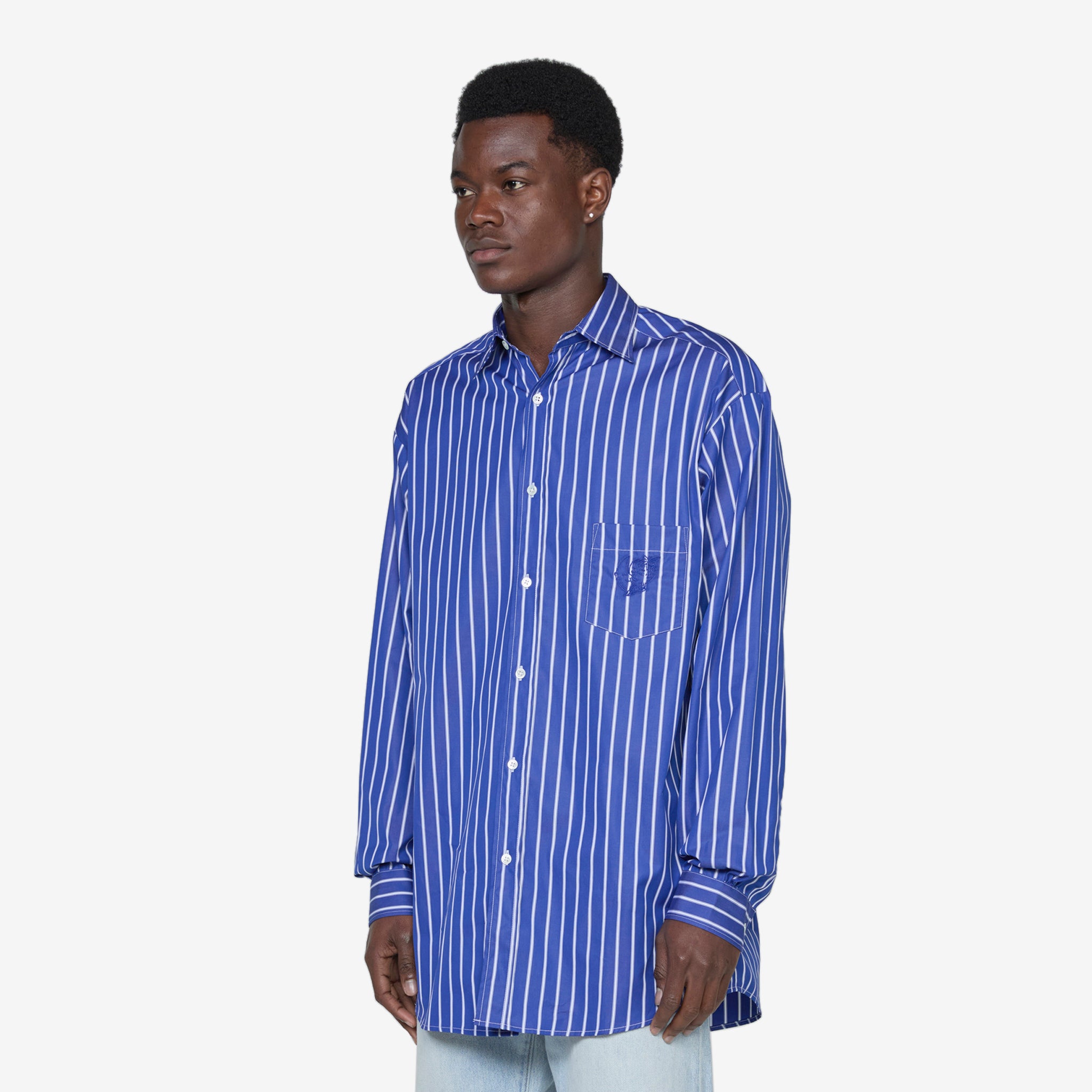 Blue Striped Button Down Shirt for Men - Casual & Business Wear - Perfect for Office, Date Night & Outdoor Activities
