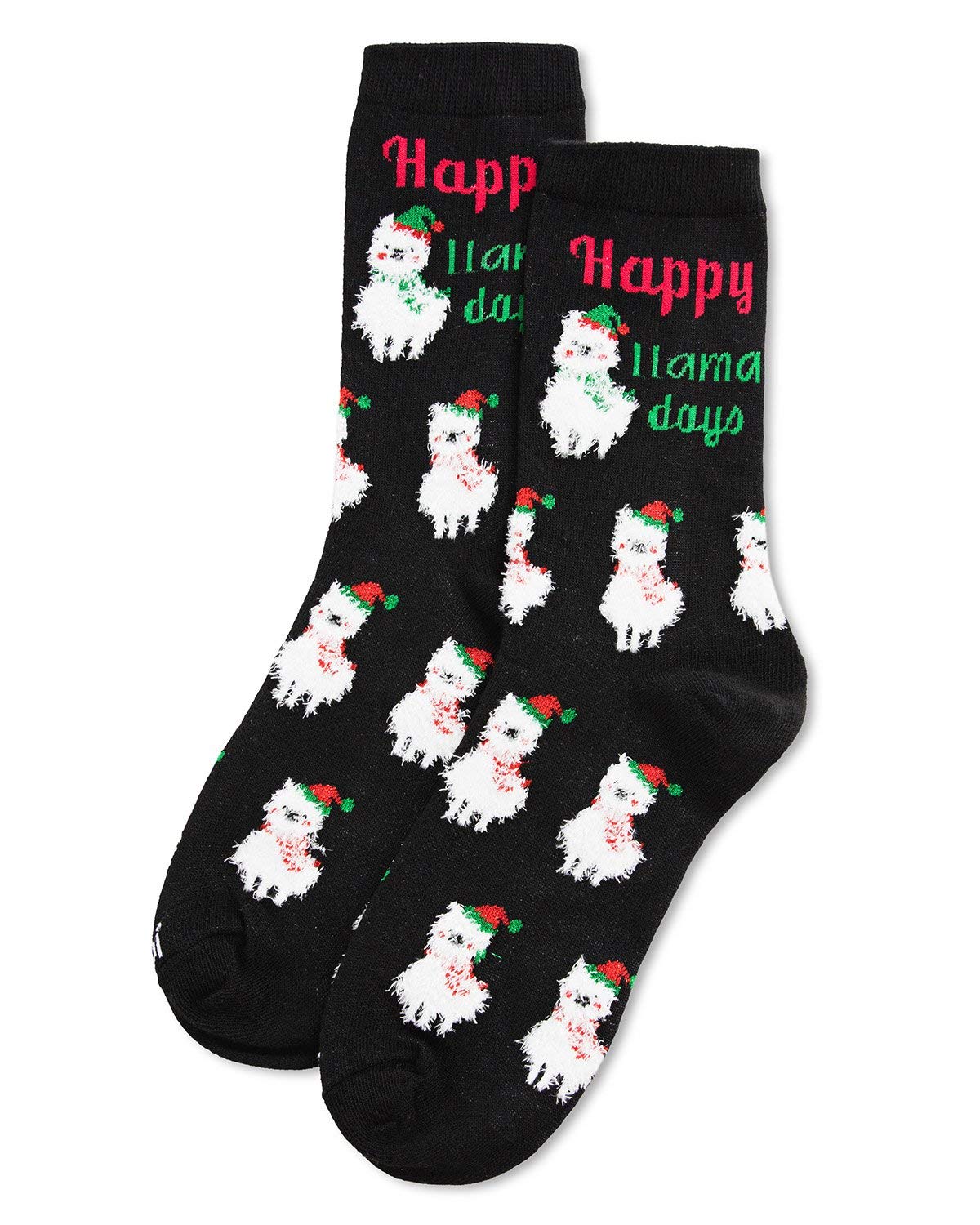 Happy Llama Days Novelty Christmas Socks for Women - Fun Holiday Gift & Cozy Winter Socks for Parties, Stocking Stuffers & Festive Outfits