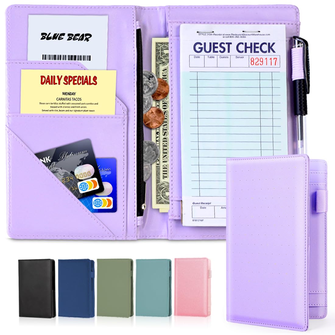 Durable Waitress Server Book for Restaurants, Cafes & Bars - Efficient Organization