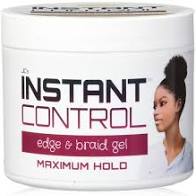 Instant Control Edge & Braid Gel for Sleek Hairstyles - Perfect for Curly, Coily & Natural Hair (Choose Your Size) - Ideal for Styling, Taming Frizz & Defining Edges