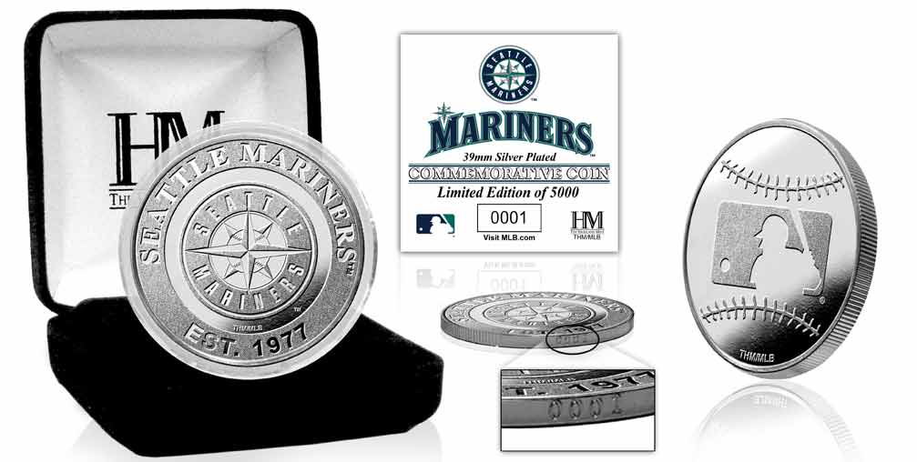 Seattle Mariners Commemorative Silver Coin – Limited Edition Collectible for Baseball Fans & Coin Enthusiasts | Perfect for Gifts, Display, and Investment