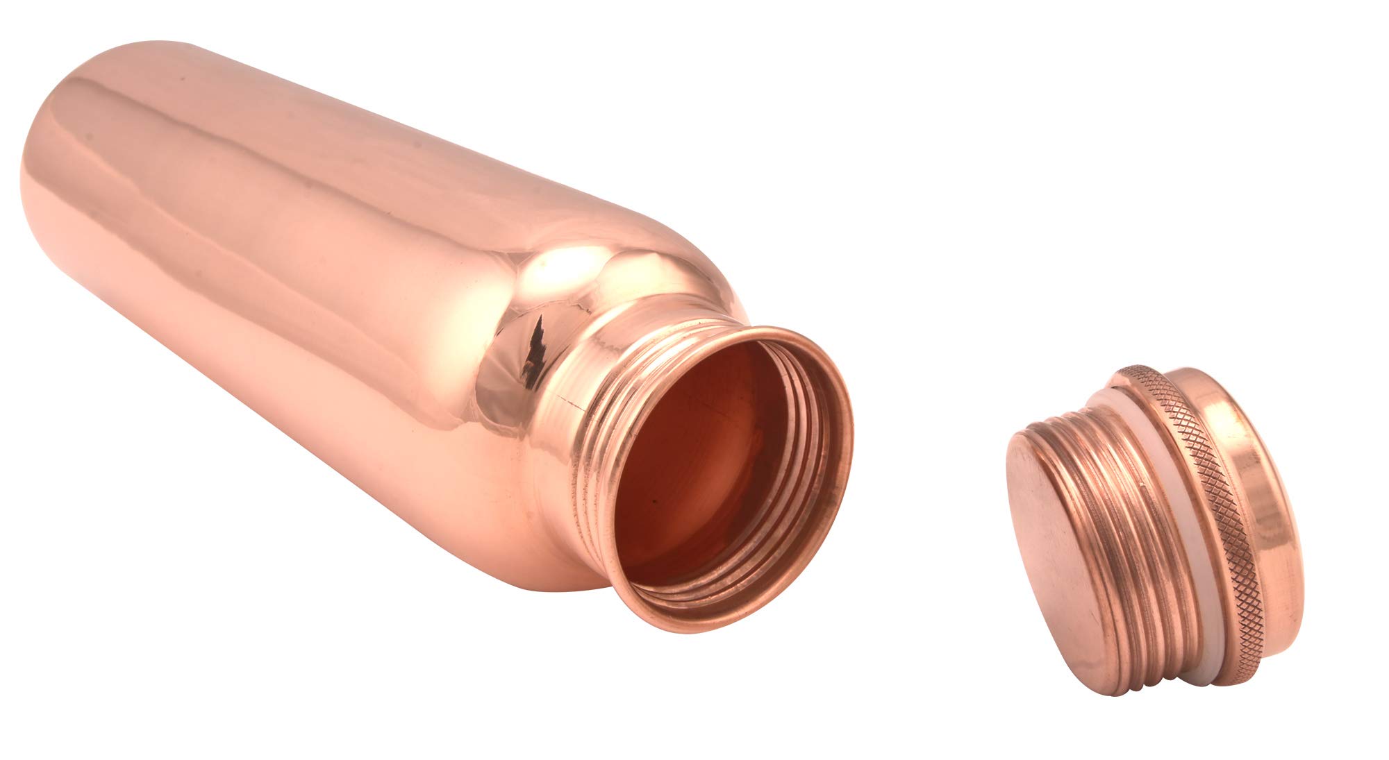 Ayurvedic Pure Copper Water Bottle 34oz - Natural Health Benefits for Hydration, Detox & Immunity - Ideal for Sports, Gym, Yoga & Travel - Made in India - BPA-Free & Eco-Friendly