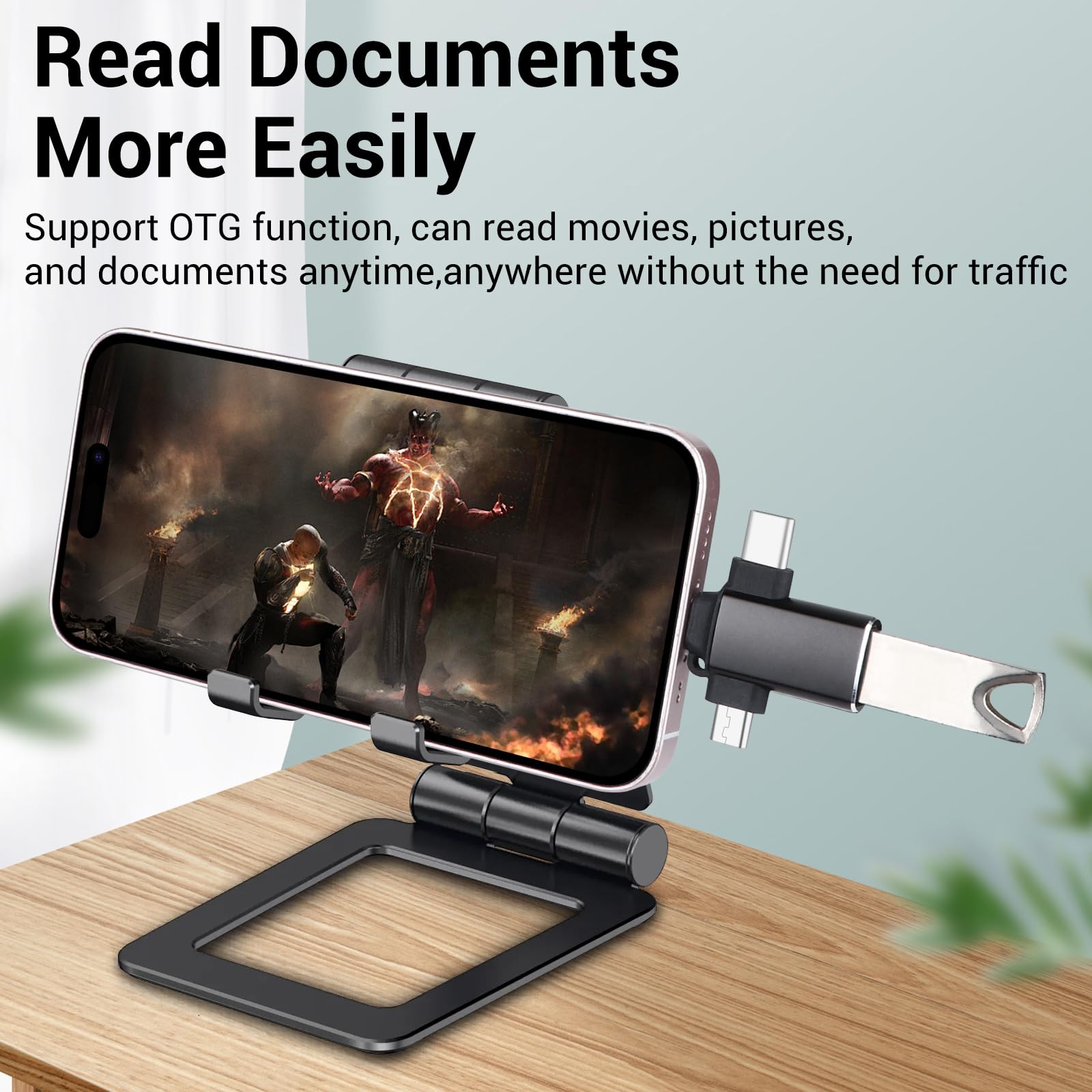 Aolcev 3-in-1 USB C Adapter - Lightning to USB C, Micro USB to USB 3.0 OTG Converter - Compatible with iPhone, MacBook Pro, iPad Pro, Camera, Keyboard & Mouse - Perfect for Data Transfer, Charging & Device Connectivity