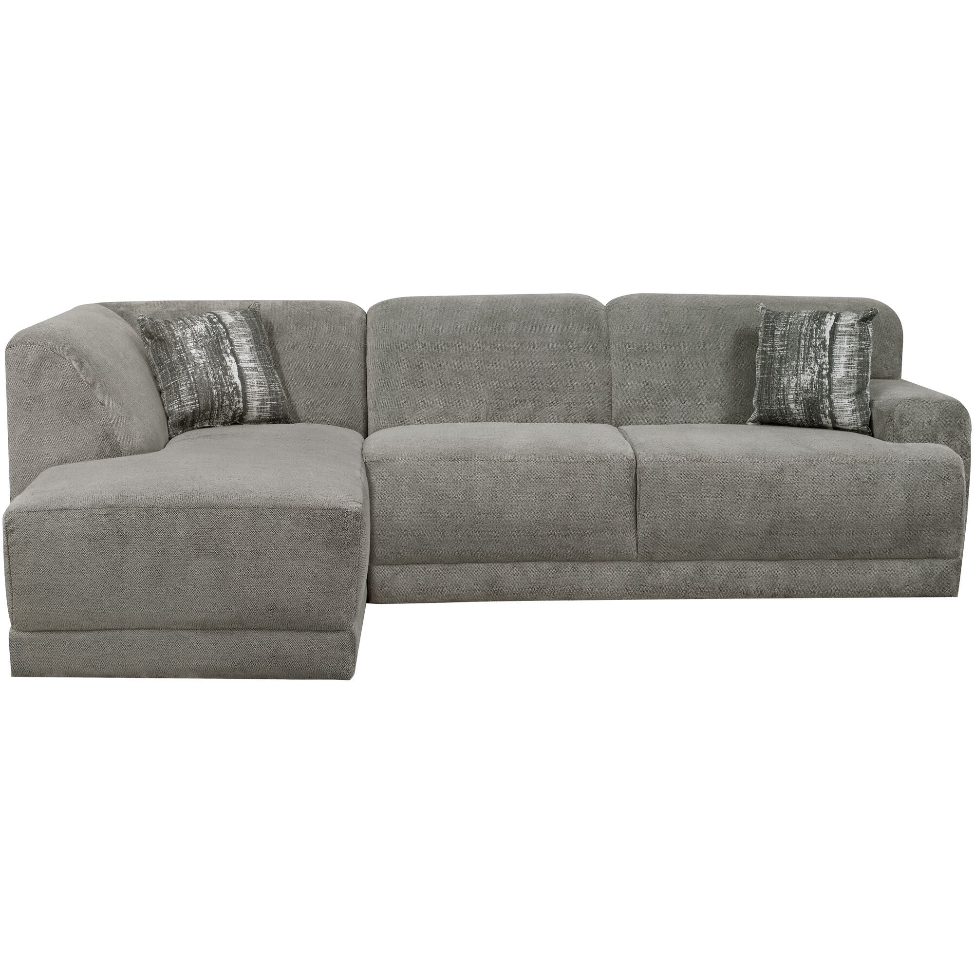 Delvin 2-Piece Left Chaise Sofa Set - Modern L-Shaped Sectional Couch with Reversible Chaise Lounge for Living Room, Apartment & Home Theater Comfortable Seating