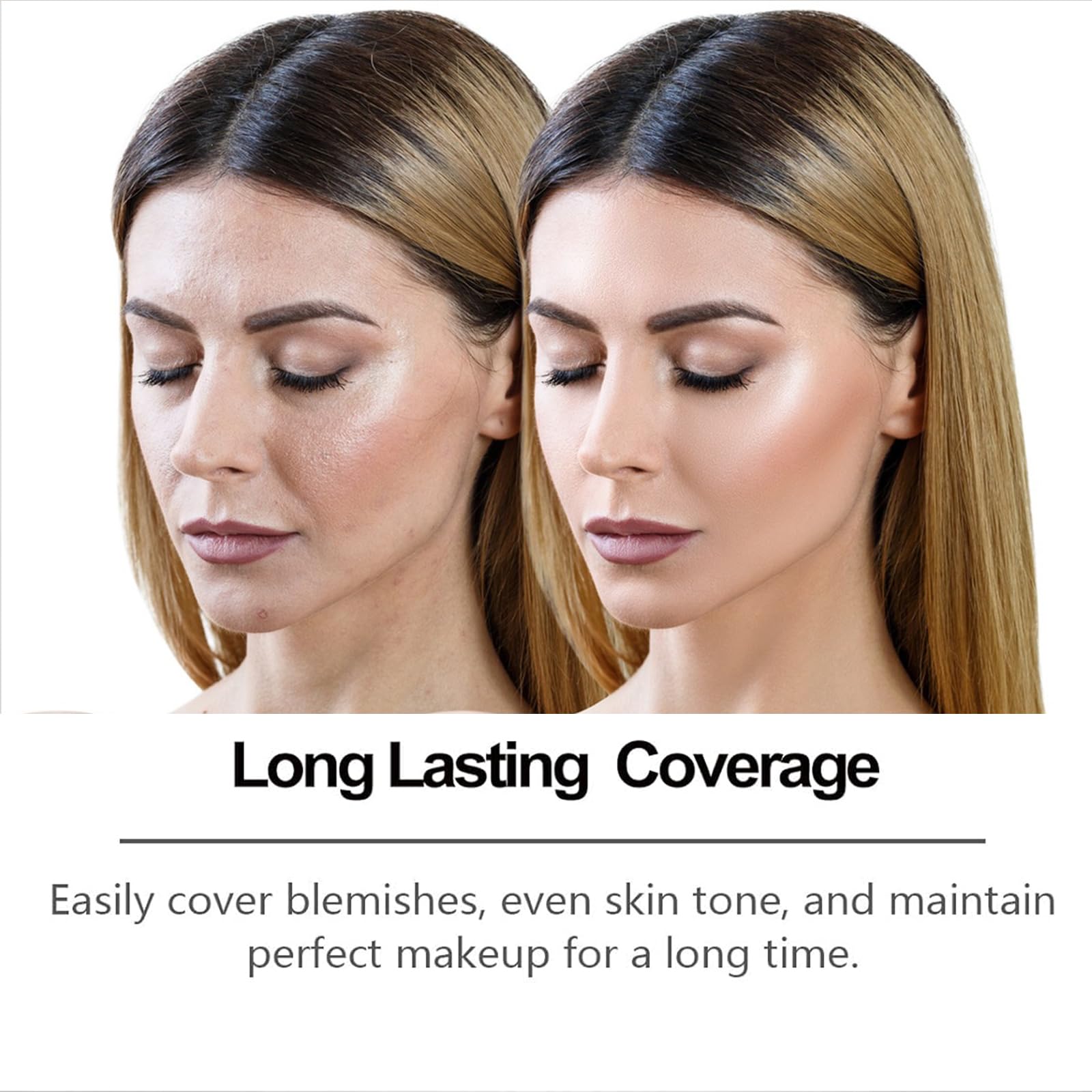 Naivetu Color Changing Foundation - Adjusts to Your Skin Tone, Liquid Base Makeup for Mature Skin, 2PCS Set | Perfect for Daily Wear & Special Occasions