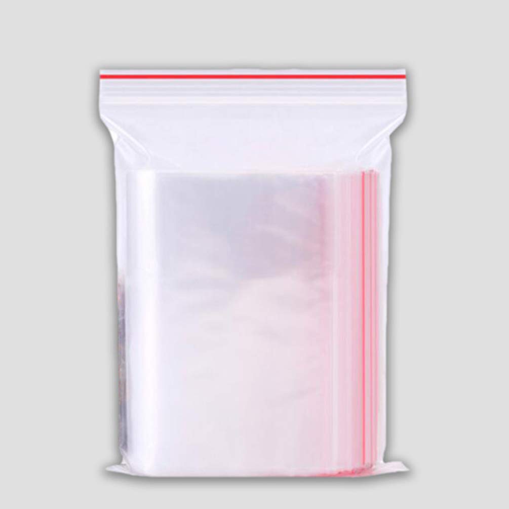 EXCEART 100Pcs 7X10CM Thick Clear Zipper Bags - Resealable Plastic Storage Bags for Jewelry, Beads, Crafts & Small Items - Perfect for Organizing DIY Supplies, Travel Toiletries & Snacks