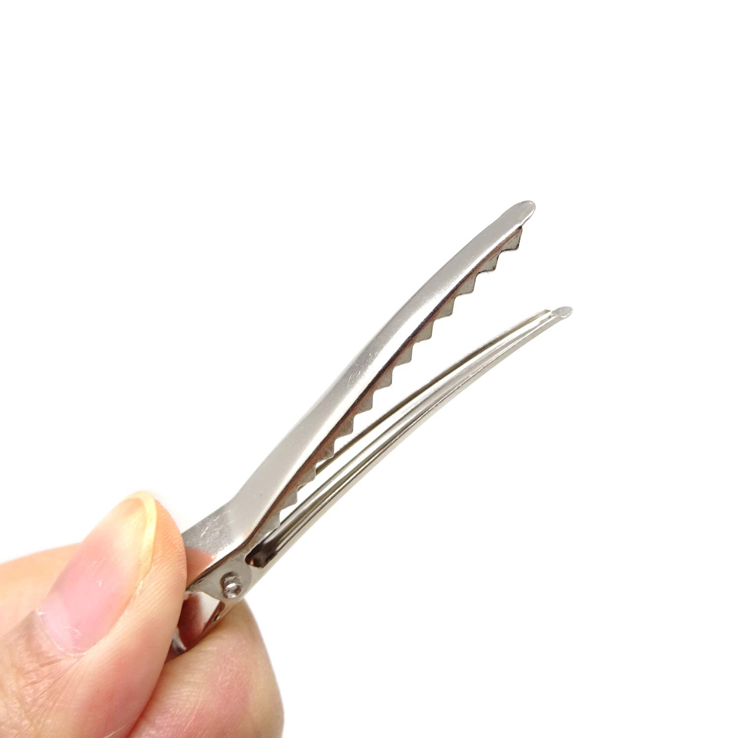 Honbay 50PCS Silver Tone Metal Alligator Hair Clips for DIY Crafts, Hair Accessories, and Hairstyling (6cm/2.36inch) - Perfect for Hair Styling, DIY Jewelry Making, and Craft Projects