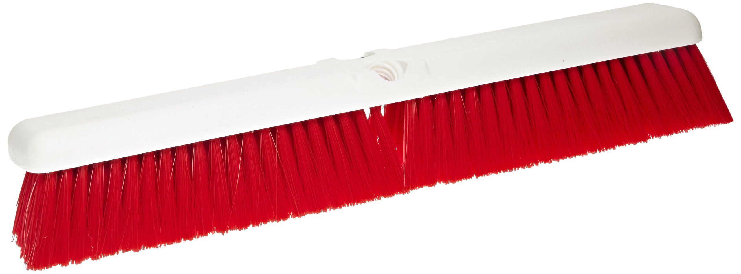 SPARTA 4189005 18-Inch Omni Floor Sweep - Heavy Duty Commercial Broom for Hard Floors, Tile & Concrete - Red Cleaning Brush for Warehouse, Garage & Home Use