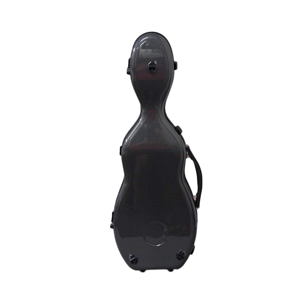 Premium Fiberglass Violin Case - Full Size Cello-Shaped, Durable & Lightweight with Hygrometer, Backpack Design (Black) - Perfect for Travel, Performances & Professional Musicians