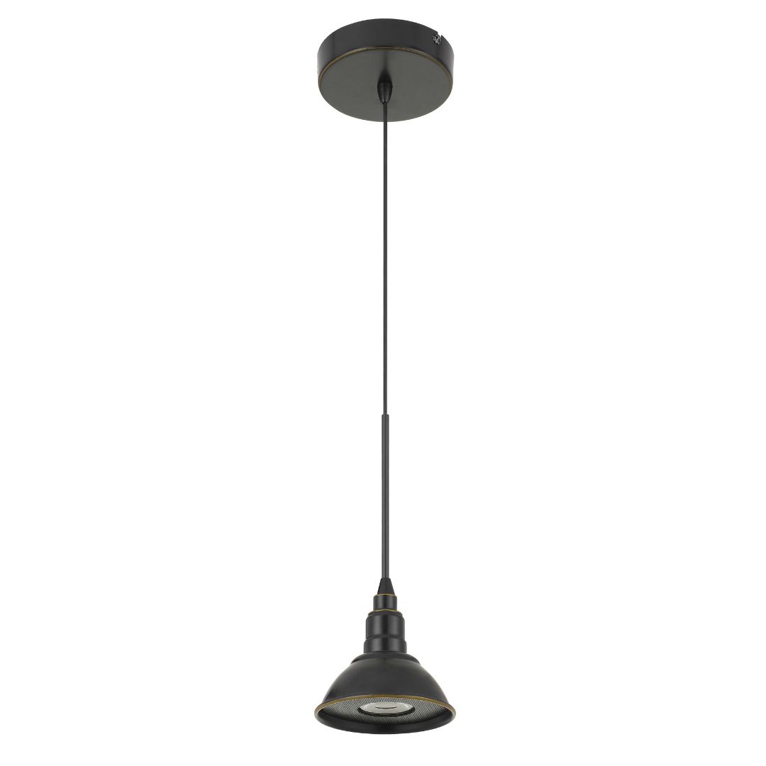 Cal Lighting Kampia Integrated LED Dimmable Metal Pendant Light Fixture - Modern Hanging Light for Kitchen Island, Dining Room & Bedroom