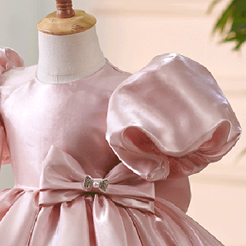 Elegant Baby Pink Birthday Princess Dress for Toddlers - Formal Party Gown for Girls - Perfect for Birthday Parties, Pageants, and Special Occasions