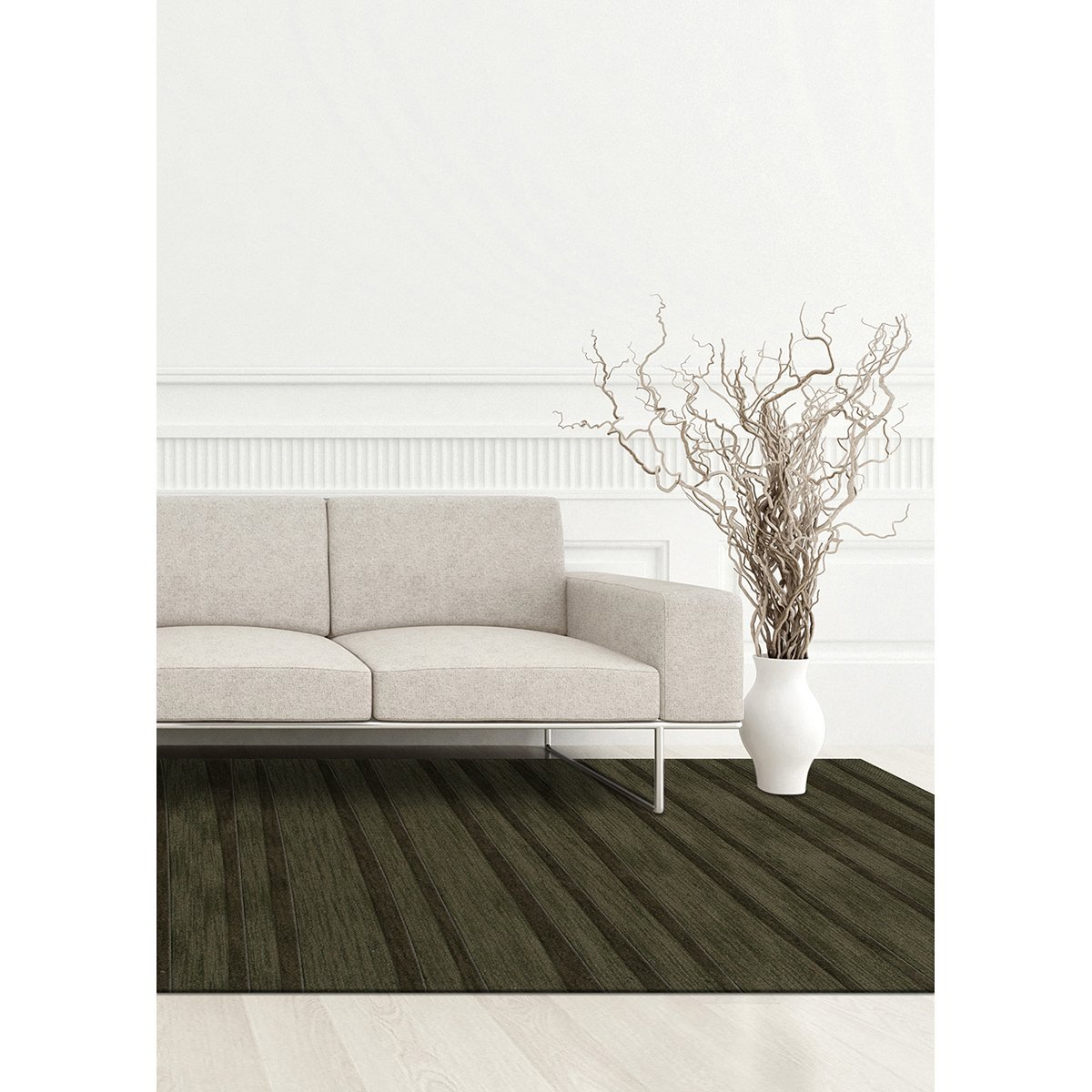 Dalyn Rugs Dover DV16 12' x 15' Area Rug in Fern Green - Soft Living Room Rug for Home Decor, Bedroom Carpet, Office Floor Mat
