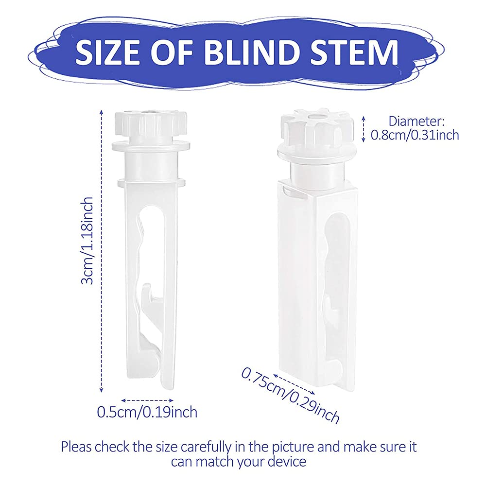 30Pcs White Vertical Blind Stem Replacement - Carrier Stems for Vertical Window Blinds, Perfect for Home, Office, and Patio Decor