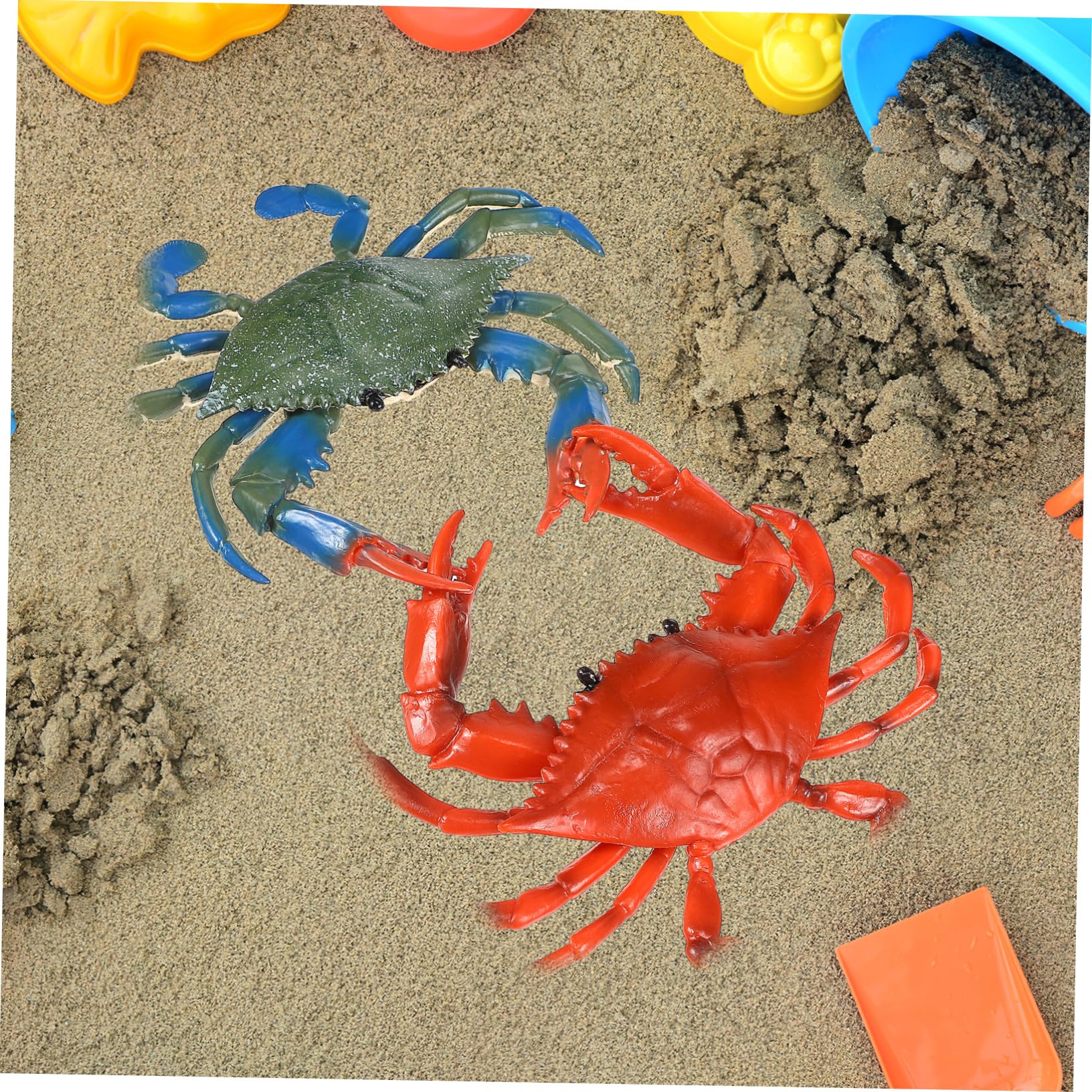 FAVOMOTO 20 Pcs Kids Ocean Animal Toys - Realistic Crab Figurines for Children, Durable PVC Aquatic Crab Toys for Beach, Pool, Sandbox & Bathtub Play