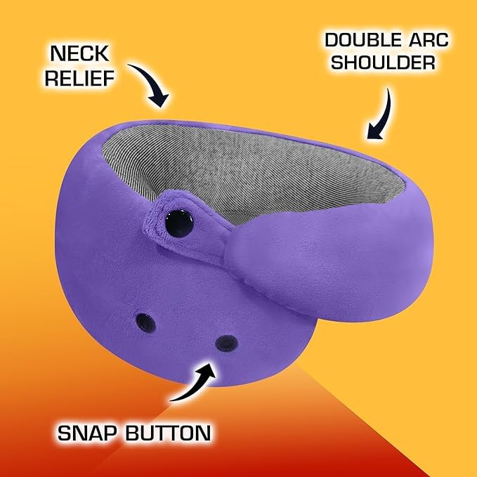 Premium Neck Pillow with Eye Mask & Carry Bag - Ergonomic Travel Pillow for Neck Pain Relief - Perfect for Airplane, Car, Office & Home Use - Soft & Supportive Memory Foam for Comfortable Sleep