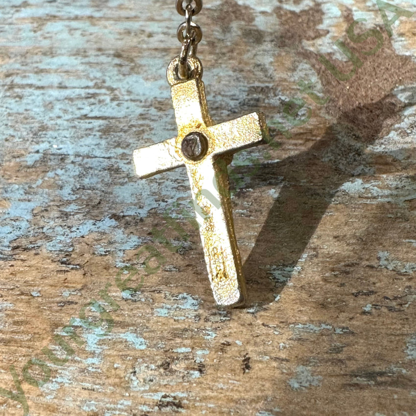 Vintage Italian Silky White Glass Bead Stanhope Rosary with Lord's Prayer - Perfect for Catholic Prayer, Meditation & Religious Gifts