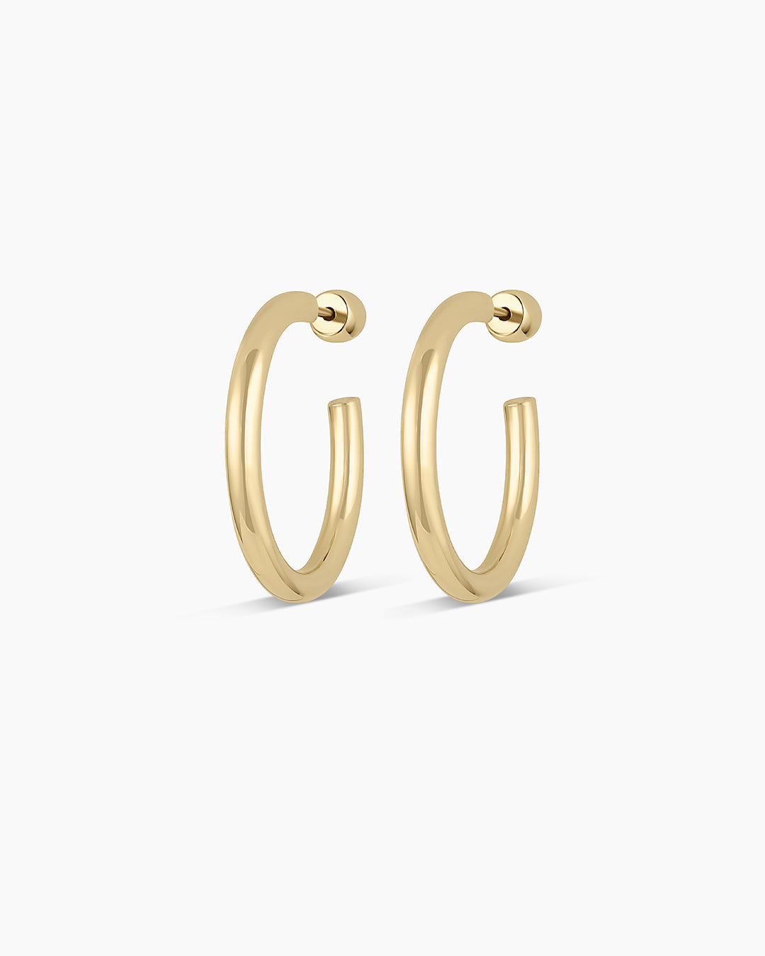 14K Gold Carter Hoops Earrings for Women - Dainty Minimalist Huggie Hoops for Everyday Wear | Perfect for Gifts, Parties & Casual Outfits