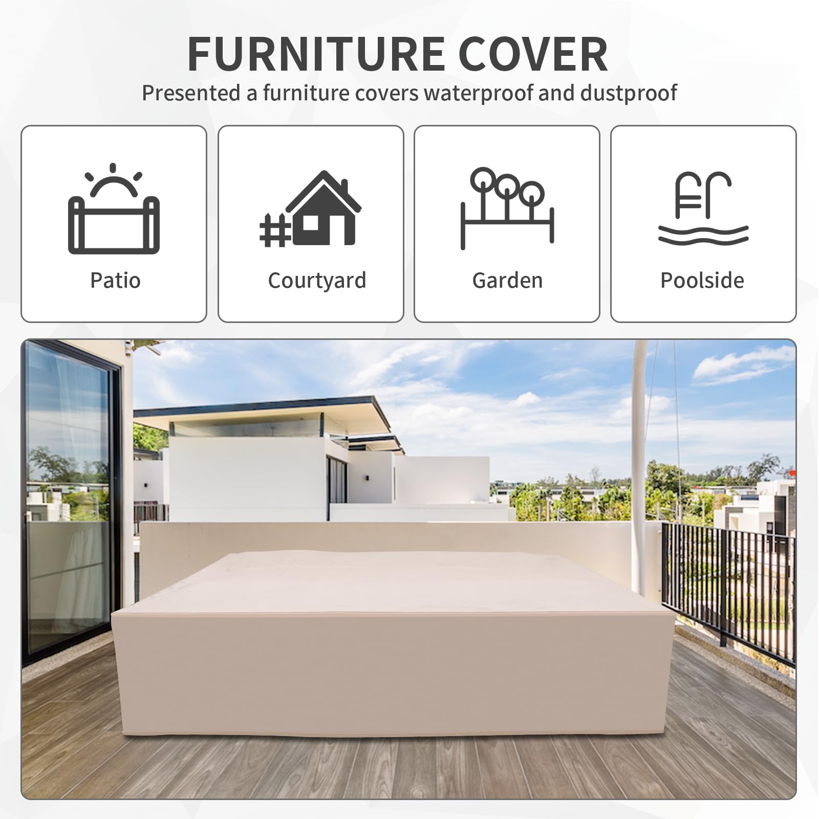 Valita 7-Piece Outdoor PE Wicker Patio Furniture Set - Gray Rattan Sectional Sofa with Washable Cushions for Garden, Poolside & Backyard Relaxation