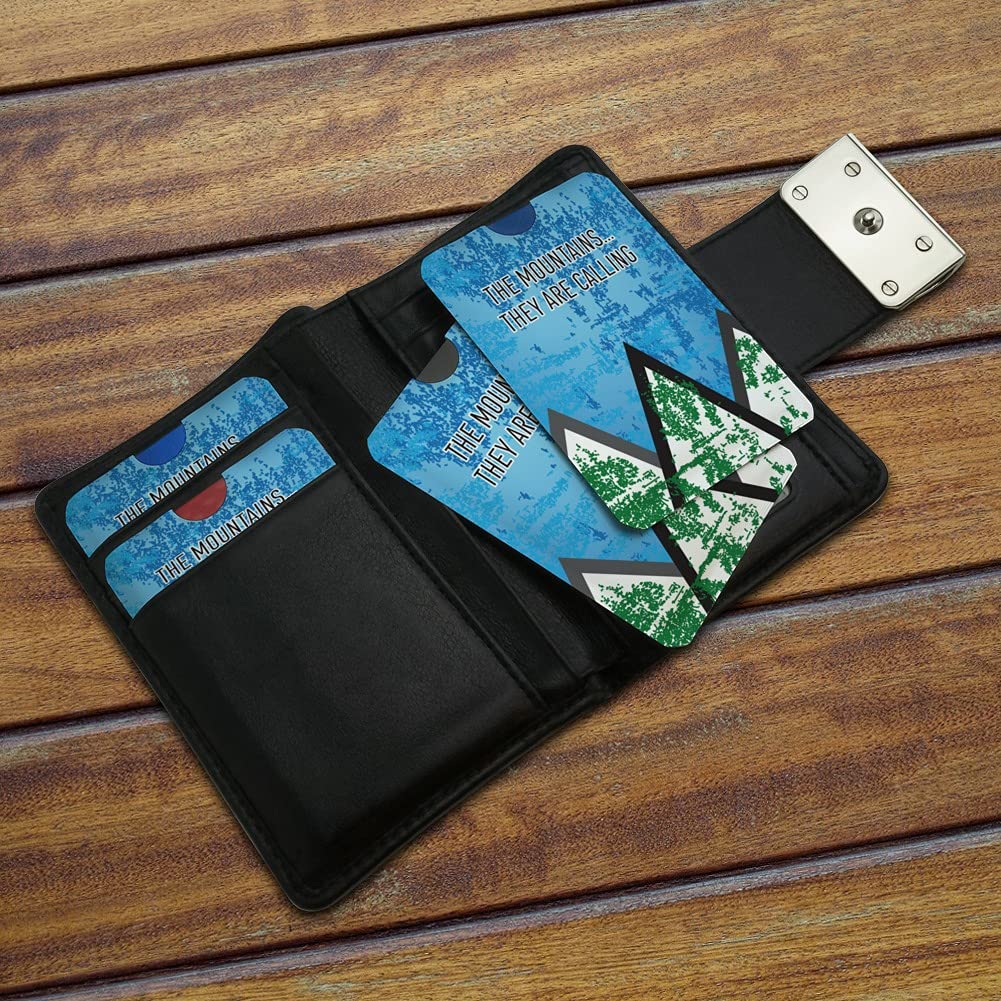 RFID Blocking Credit Card Holder Set of 4 - Secure Travel Wallet for Hiking, Camping & Outdoor Adventures | Anti-Theft Purse Sleeves Protector for Nature Lovers