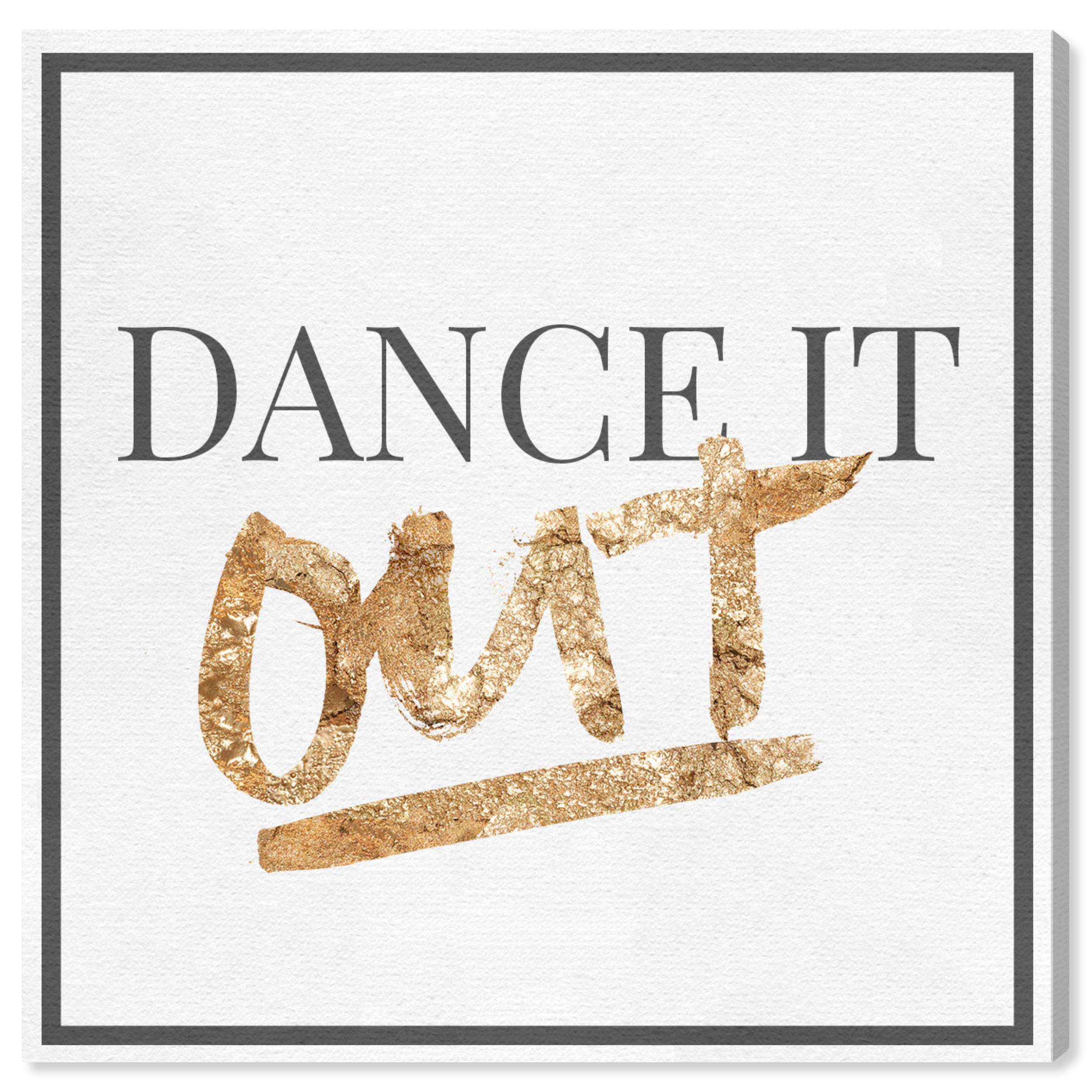 Oliver Gal Artist Co. Gold & Black Typography Wall Art Canvas Print - 20