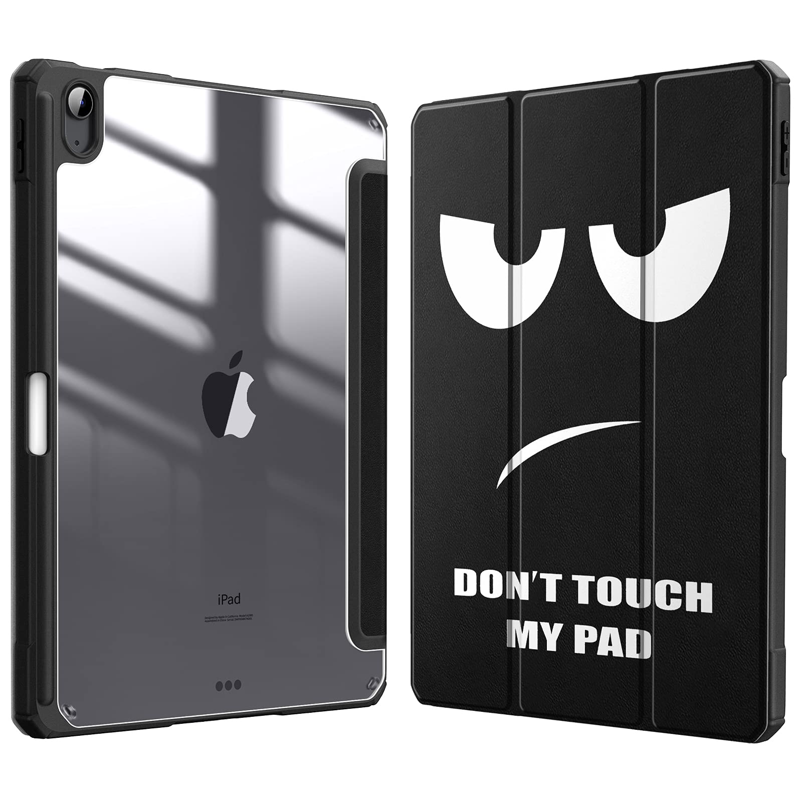 Fintie Slim Protective Case for iPad Air 5th/4th Gen 10.9 Inch (2022/2020) - Shockproof Hybrid Cover with Clear Back & Built-in Apple Pencil Holder - Perfect for Work, School and Travel