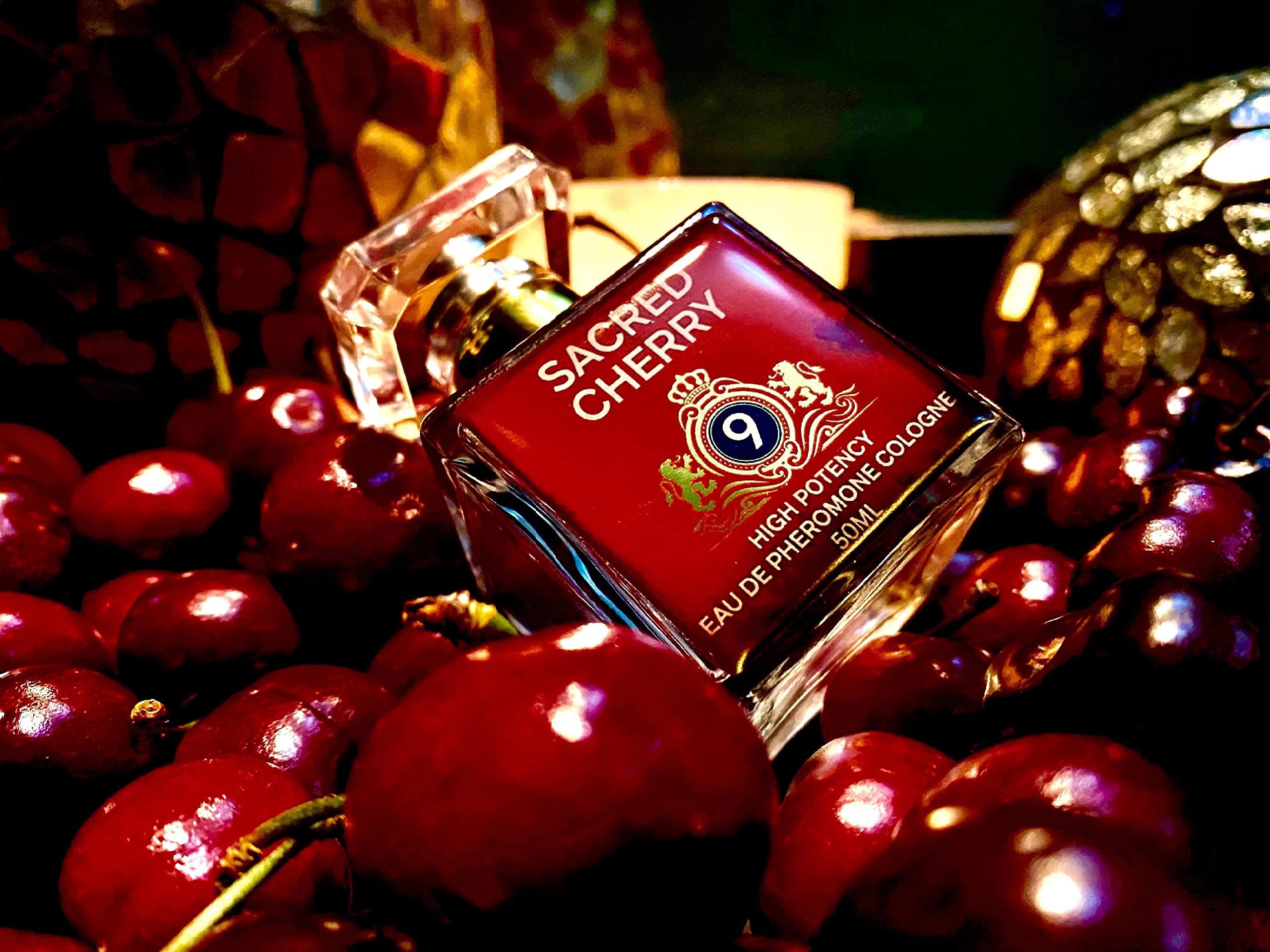 Premium Black Afghan Espresso & Vanilla Pheromone Cologne for Men - 50ml Sacred Cherry Scent, Long-Lasting Attraction Booster | Date Night, Special Occasions & Confidence Enhancer