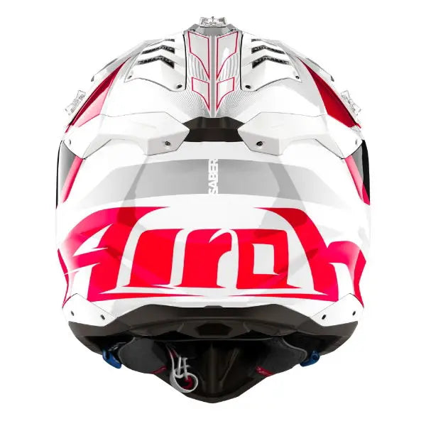 Airoh Aviator 3 Saber Gloss Red Motorcycle Helmet - DOT & ECE Certified - Lightweight & Ventilated for Street & Racing - Perfect for Urban Commuting & Track Days