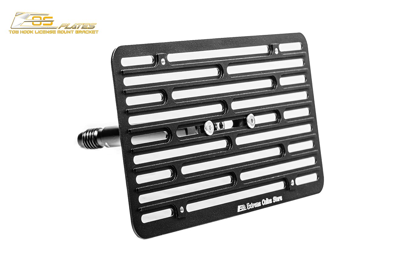 2015-2017 Subaru WRX & STi Front Bumper Tow Hook License Plate Relocator Bracket - EOS Plate Version 2 (Full Size) | Extreme Online Store Replacement | Perfect for Car Enthusiasts & Track Day Events
