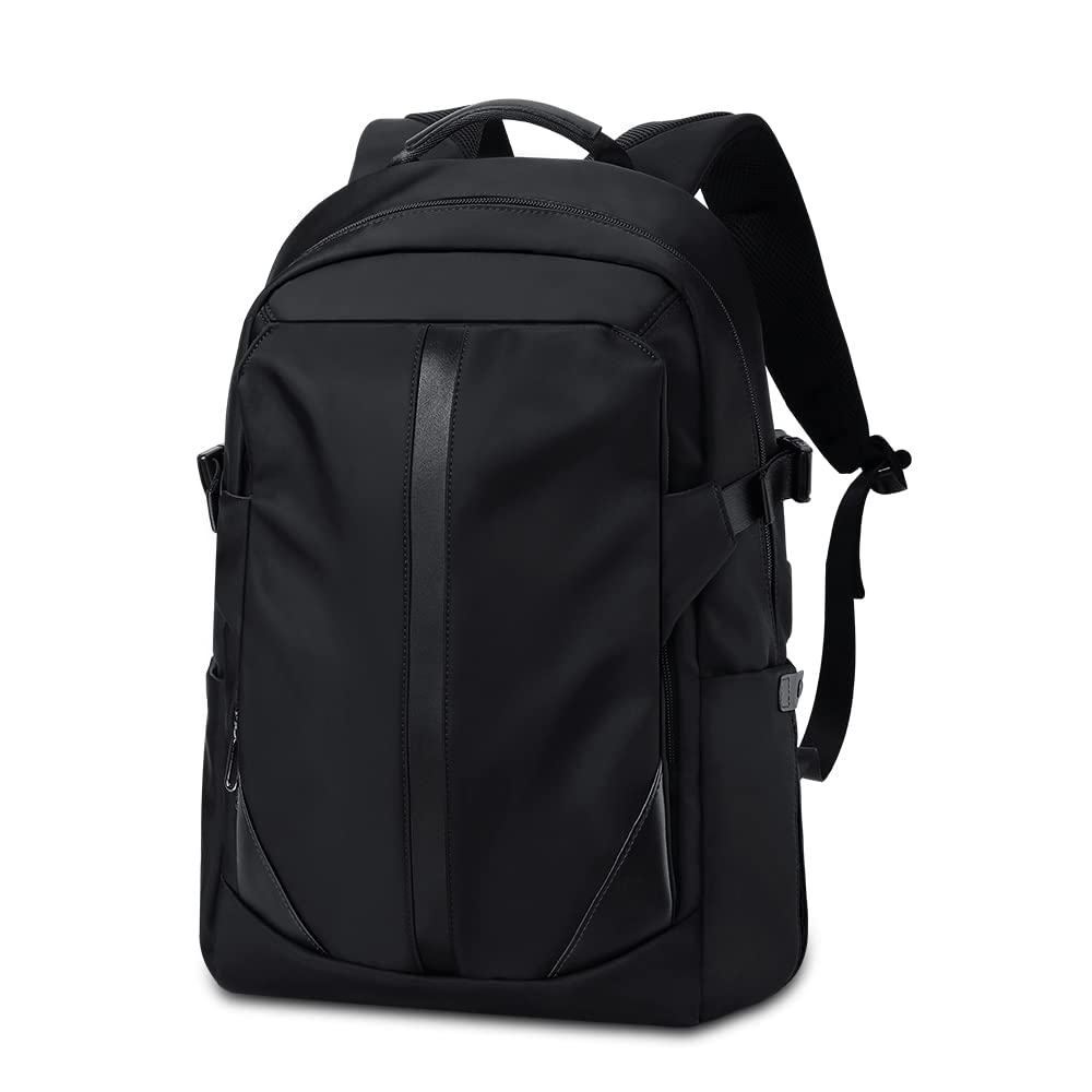 BJIAX Men's Travel Laptop Backpack - Water Resistant 15.6 Inch Business Backpack with USB Charging Port - Durable College School Computer Bag for Work, Daily Commute & Hiking - Perfect for Business Trips, Office Use & Outdoor Adventures