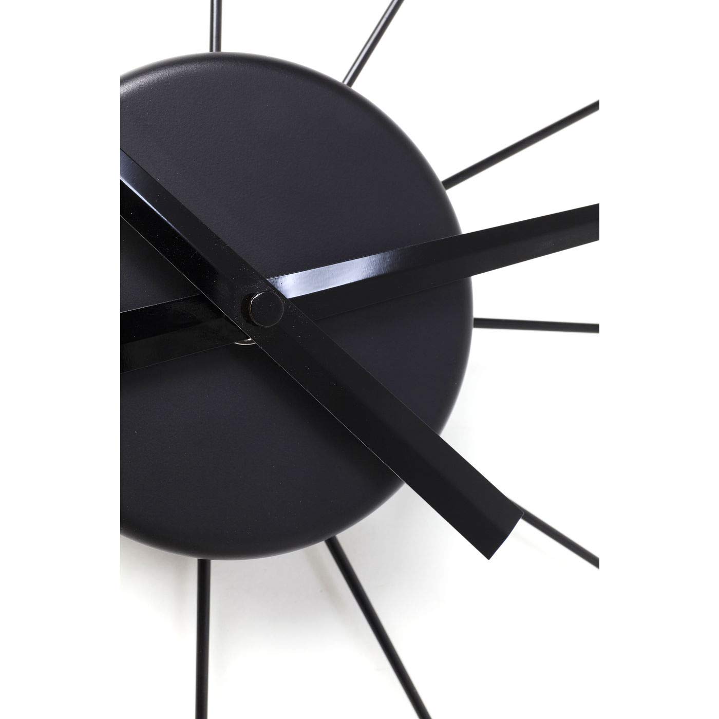 Modern Black Wall Clock with Unique Umbrella Design - 100 x 100 x 6 cm - Perfect for Living Room, Bedroom & Office Decor