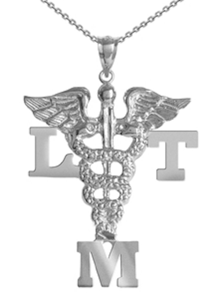 Licensed Massage Therapist LMT Charm Necklace - Silver Nursing Pin Jewelry Gift for Healthcare Professionals | Perfect for Graduation, Appreciation Gifts & Daily Wear