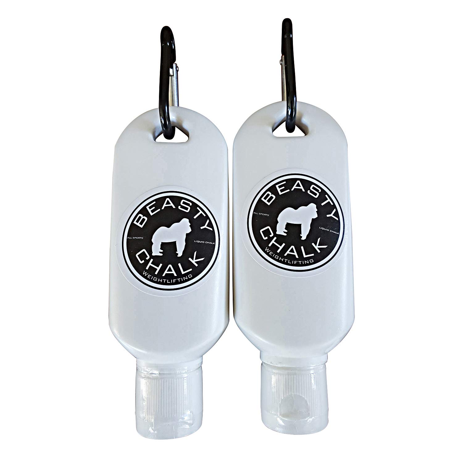 Beasty Chalk - Premium Liquid Chalk for Weightlifting, Cross Training, Gymnastics & Sports | 2 Pack 1.5 oz Squeeze Bottles | All Natural or IPA Based Formula | Improves Grip for Gym, Rock Climbing & Workouts