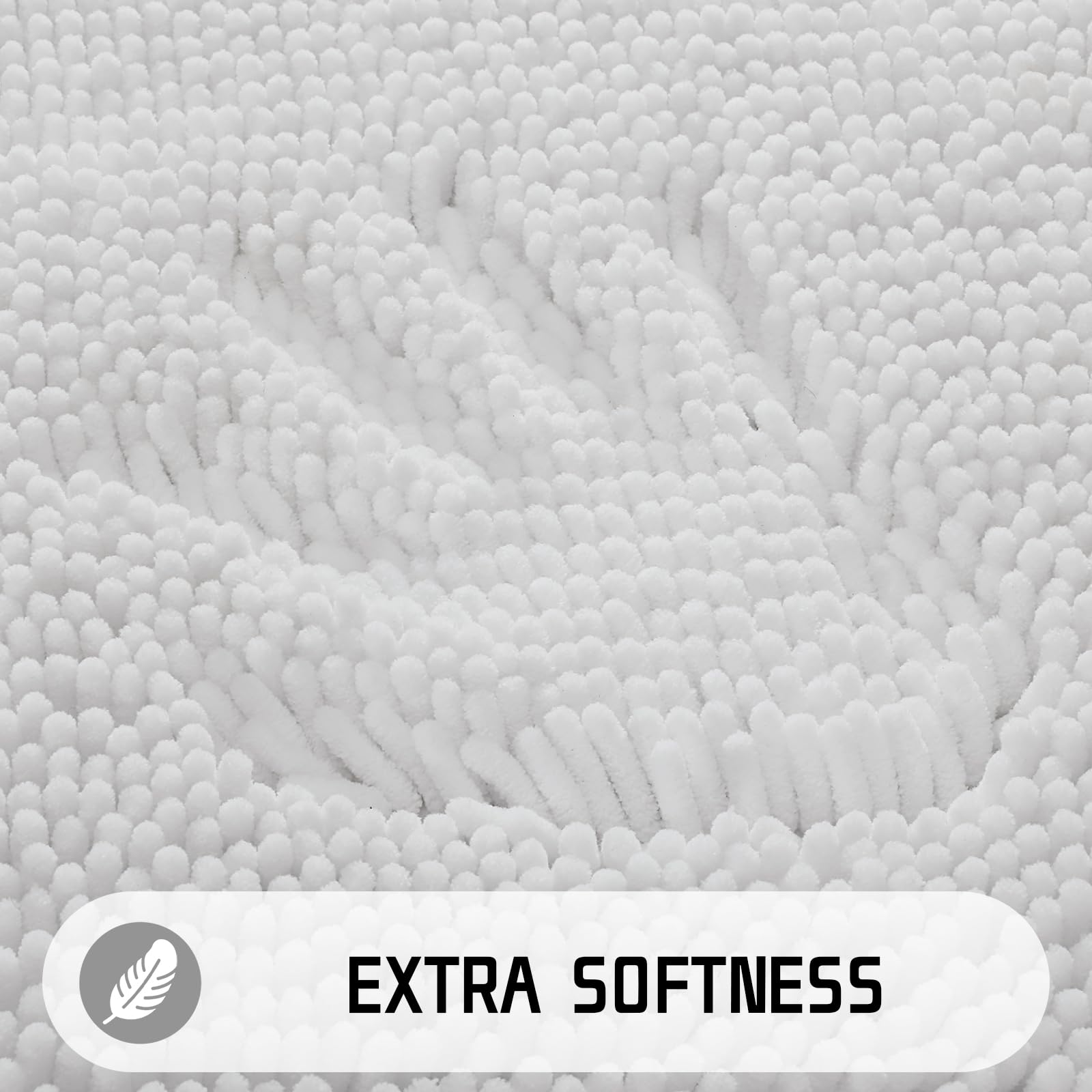 Luxury Chenille Shaggy Bathroom Rug Mat - 32