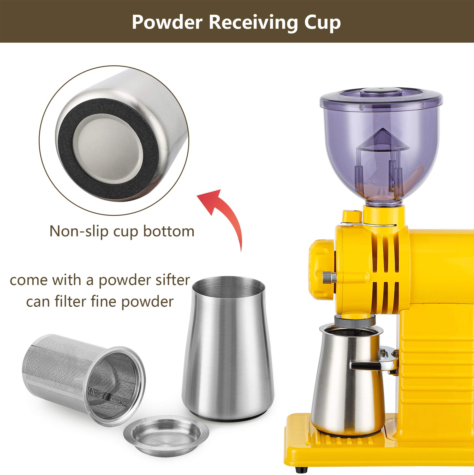Premium Electric Burr Coffee Grinder - 10 Adjustable Coarse Grind Settings for Drip, Percolator & French Press - Ghost Teeth Burr Mill with Cleaning Brush (110V) - Perfect for Home, Office & Coffee Enthusiasts