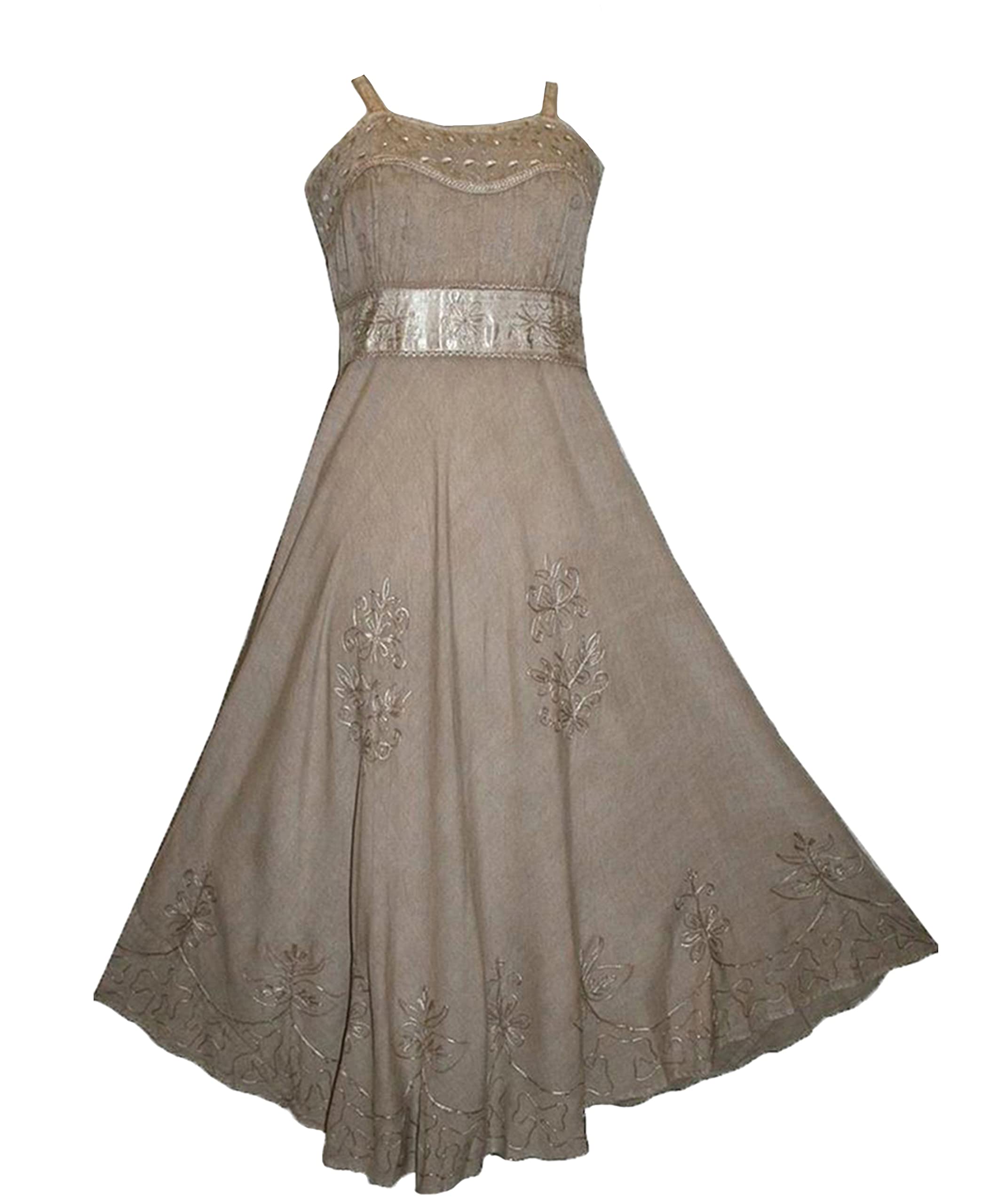 Agan Traders Women's Sleeveless Vintage Summer Dress - Empire Waist Renaissance Style for Spring & Summer 2025 | Perfect for Weddings, Parties & Boho Fashion