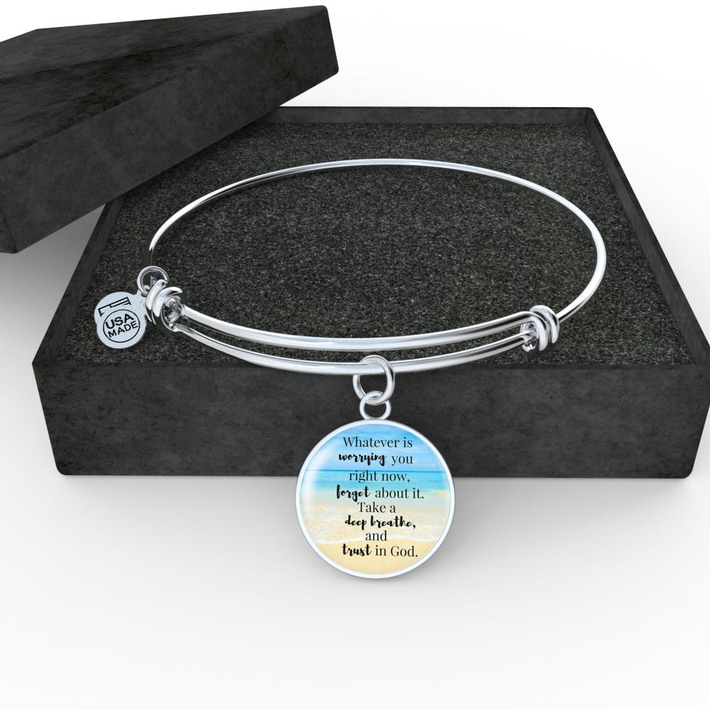 Inspirational Bangle Bracelet for Women - Motivational Jewelry for Daily Encouragement & Positive Vibes - Perfect for Gifts, Meditation & Self-Care Moments