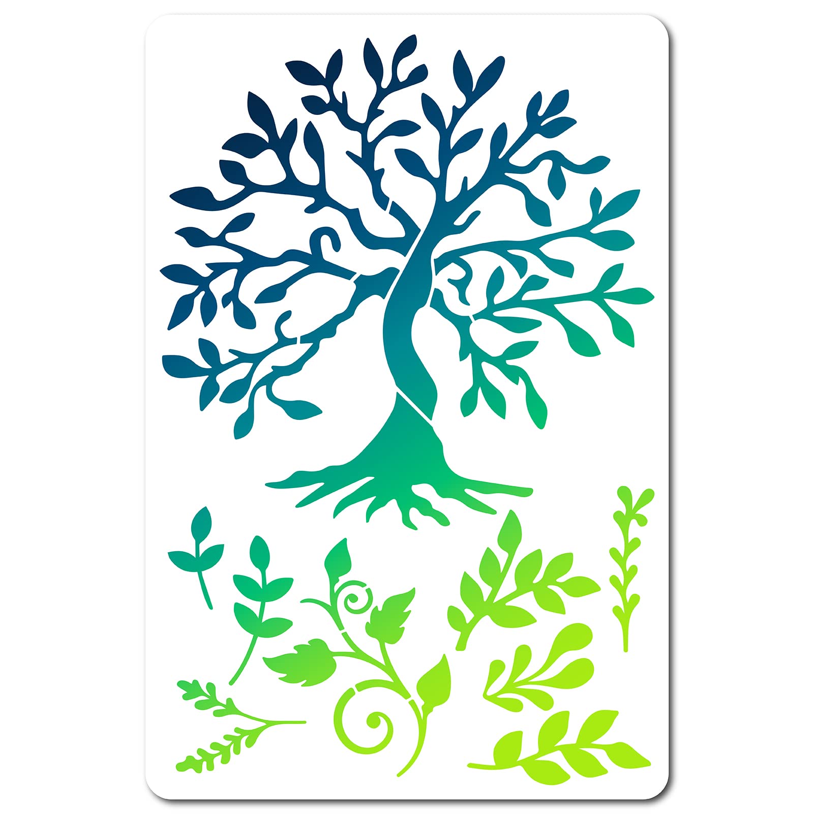 GORGECRAFT Tree of Life Stencil - 12x8 Inch Large Reusable Leaf Template for Painting on Wood, Wall, Scrapbook, Card, Floor & Tile - Perfect for DIY Home Decor, Wall Art, and Craft Projects