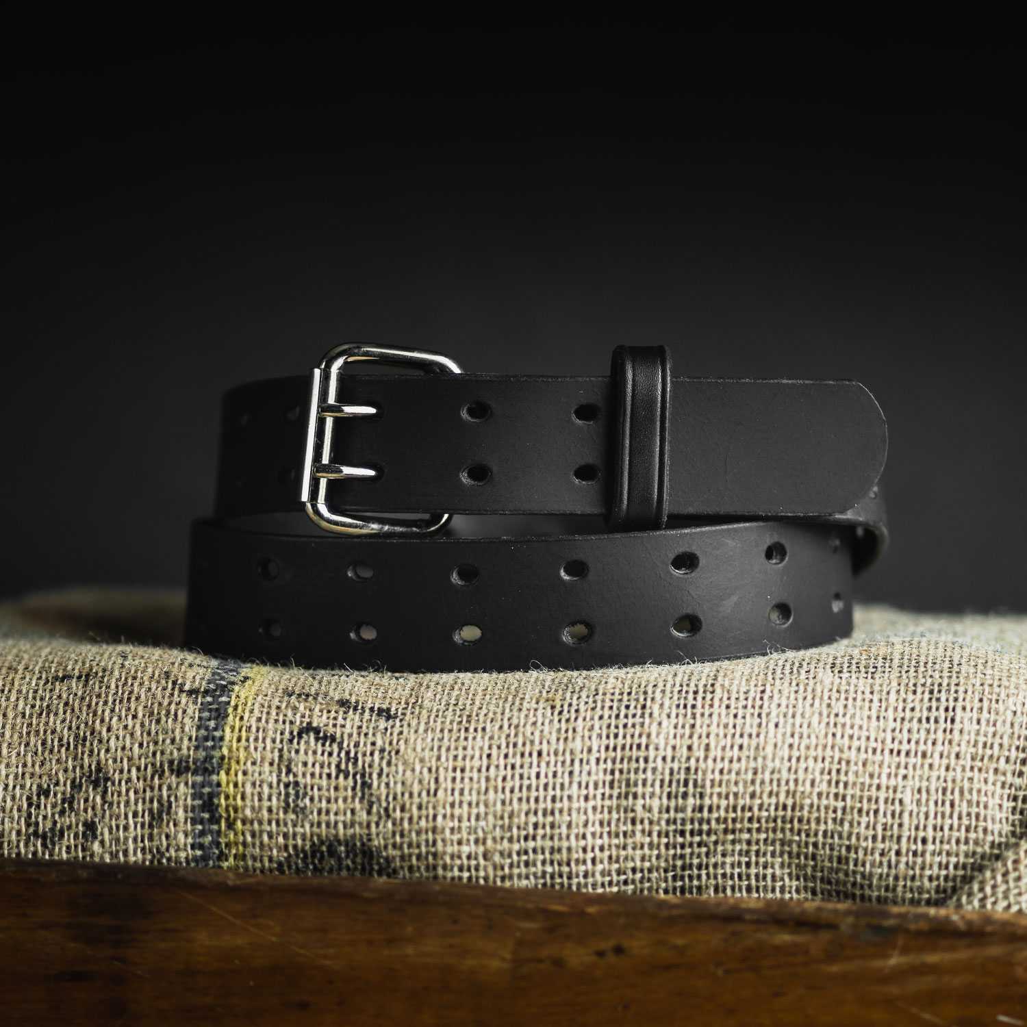 Vintage Style Double Prong Jean Belt - 1.5